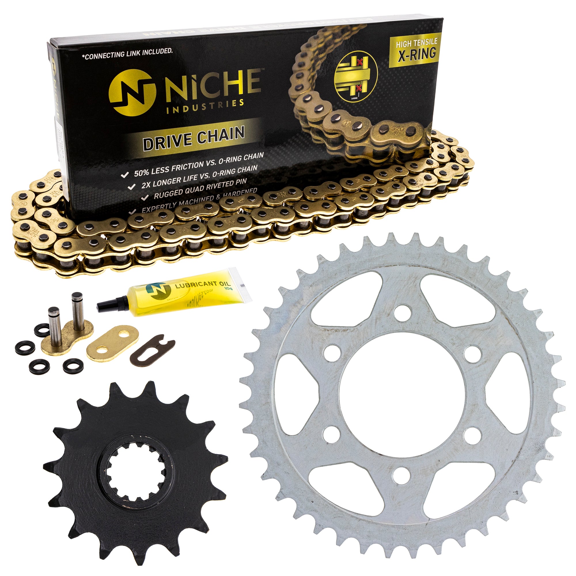 Drive Sprockets & Chain Kit for zOTHER Kawasaki JT Sprocket ZZR600 Ninja 519-KCS1369K-K001 NICHE MK1004897