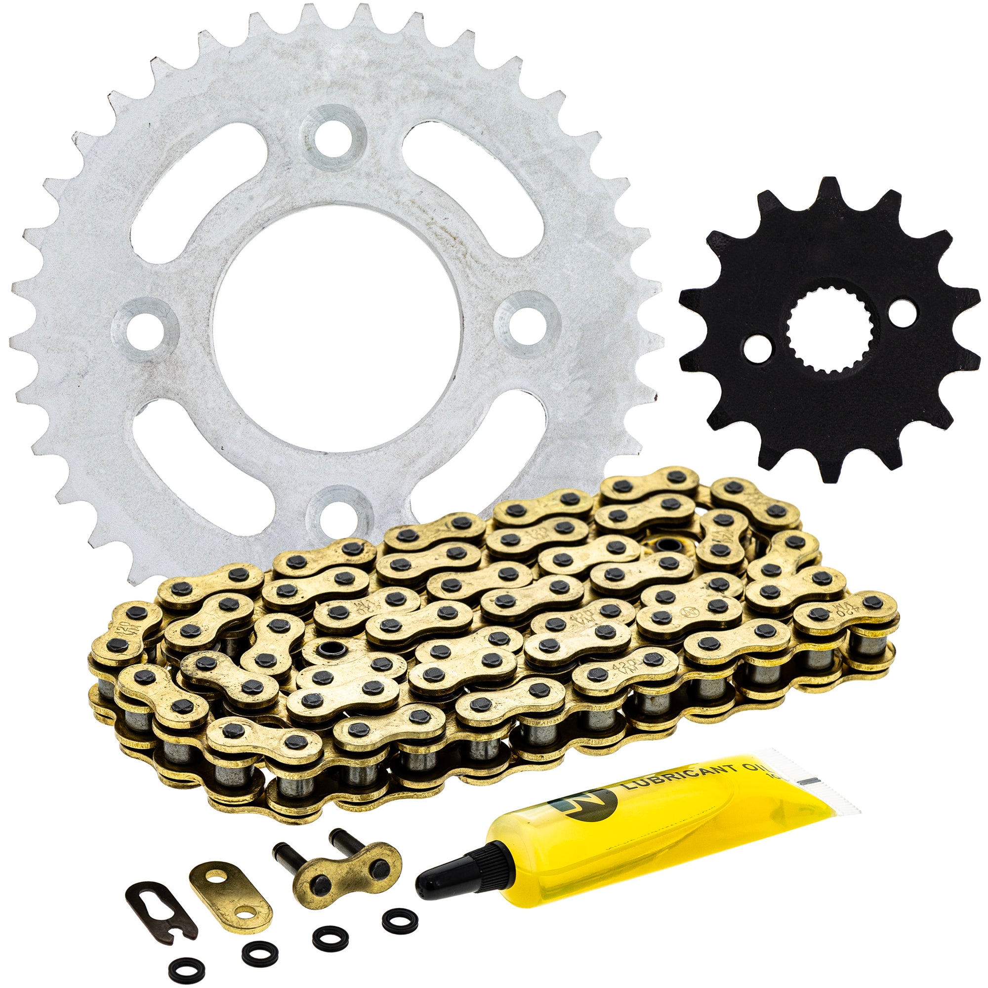 Drive Sprockets & Chain Kit for Kawasaki Honda XR50R CRF50F 41201-GEL-700 40530-GEL-701 NICHE MK1004916