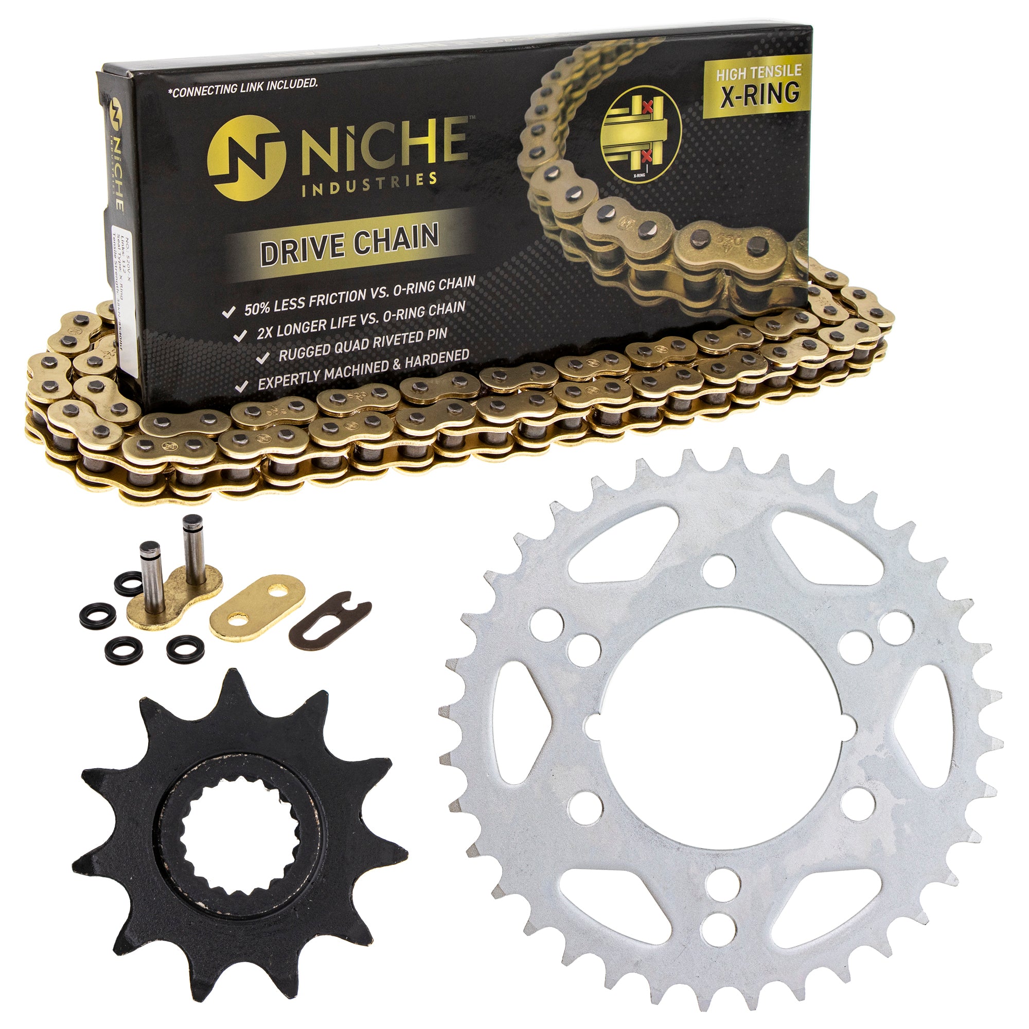 Drive Sprockets & Chain Kit for zOTHER Polaris JT Sprocket Trail Scrambler NICHE MK1004927