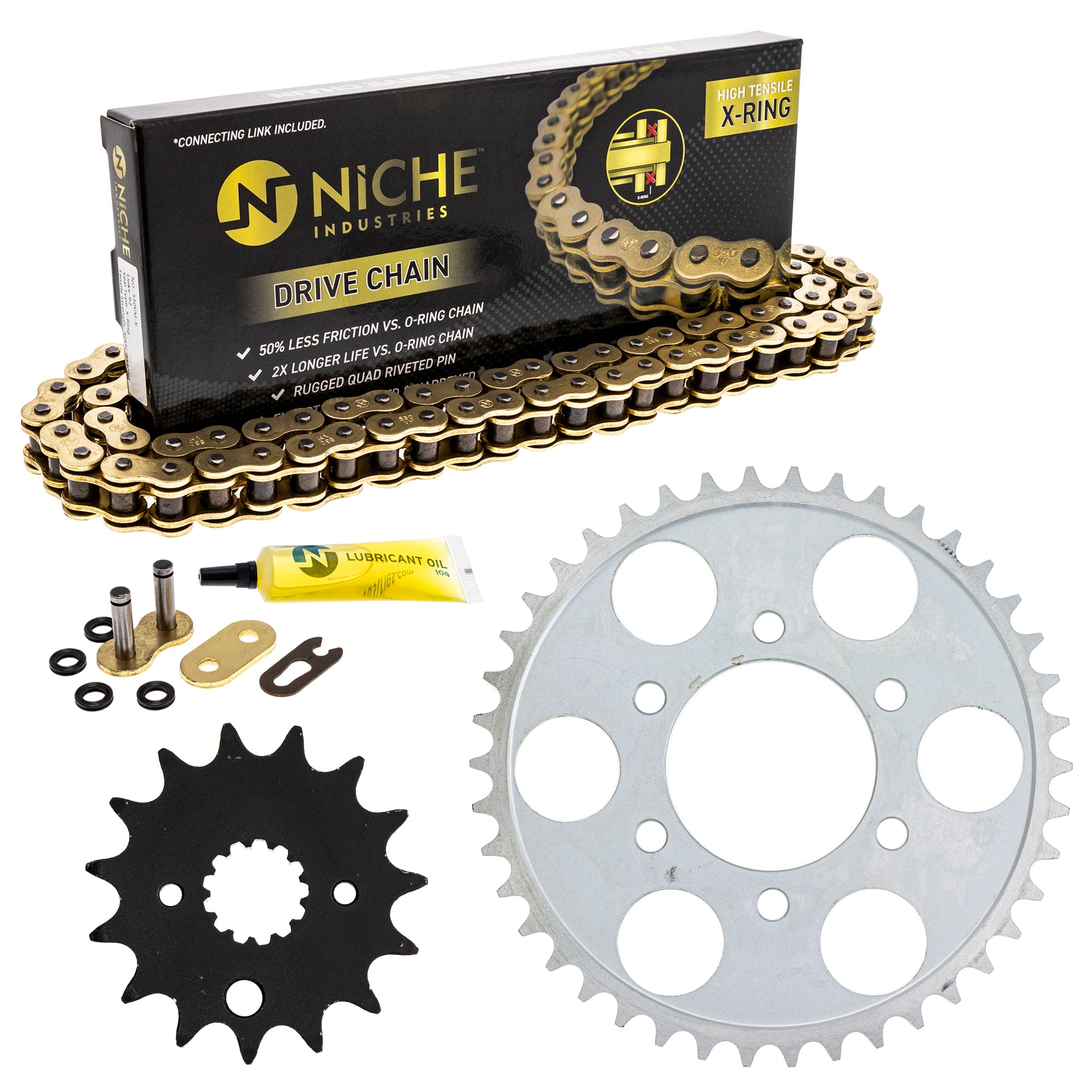 Drive Sprockets & Chain Kit for zOTHER Yamaha Suzuki JT Sprocket ZZR600 XN85 Vulcan Trophy NICHE MK1004933