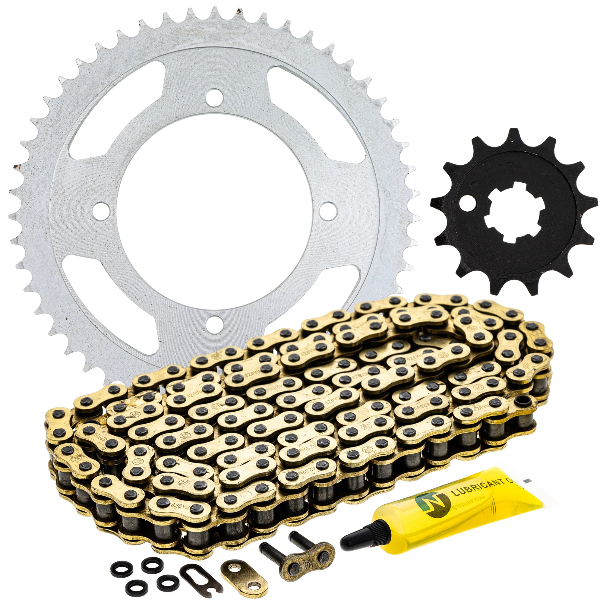 Drive Sprockets & Chain Kit for Yamaha Kawasaki KX85 KX80 13144-0564 94582-34130-00 NICHE MK1004940