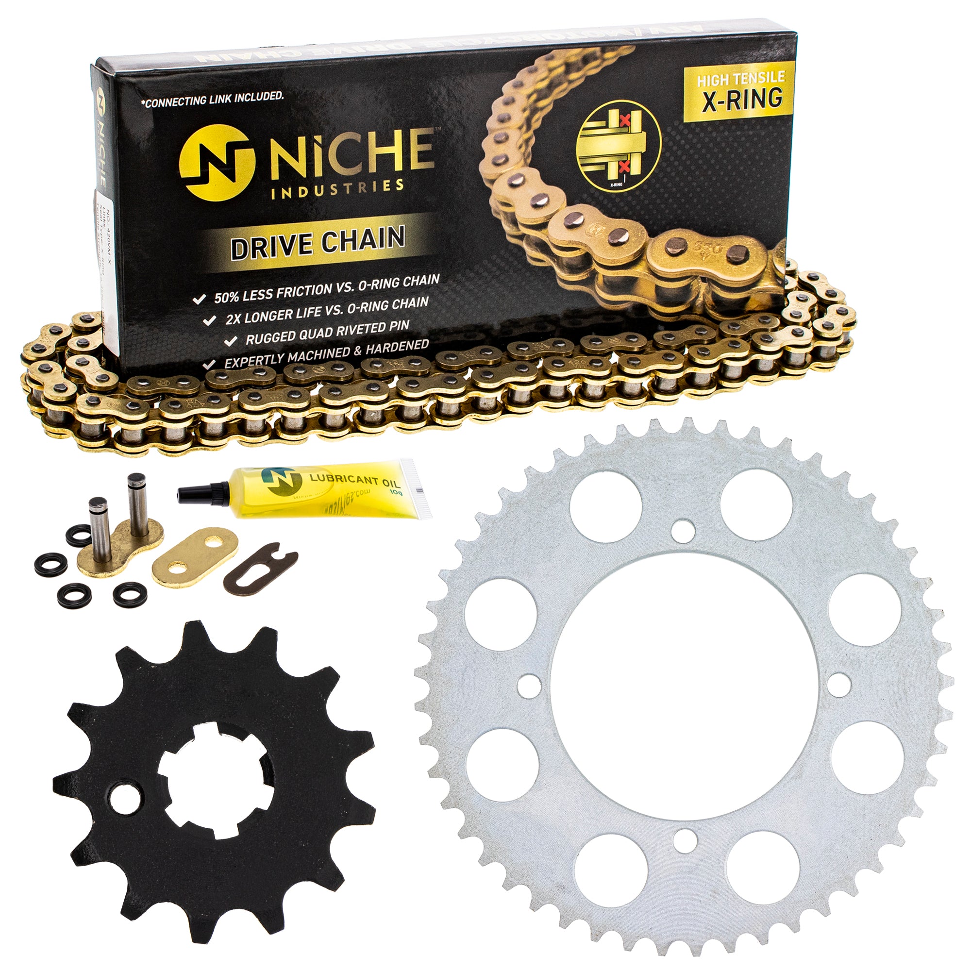 Drive Sprockets & Chain Kit for zOTHER Yamaha Kawasaki JT Sprocket KX80 13144-0564 NICHE MK1004967