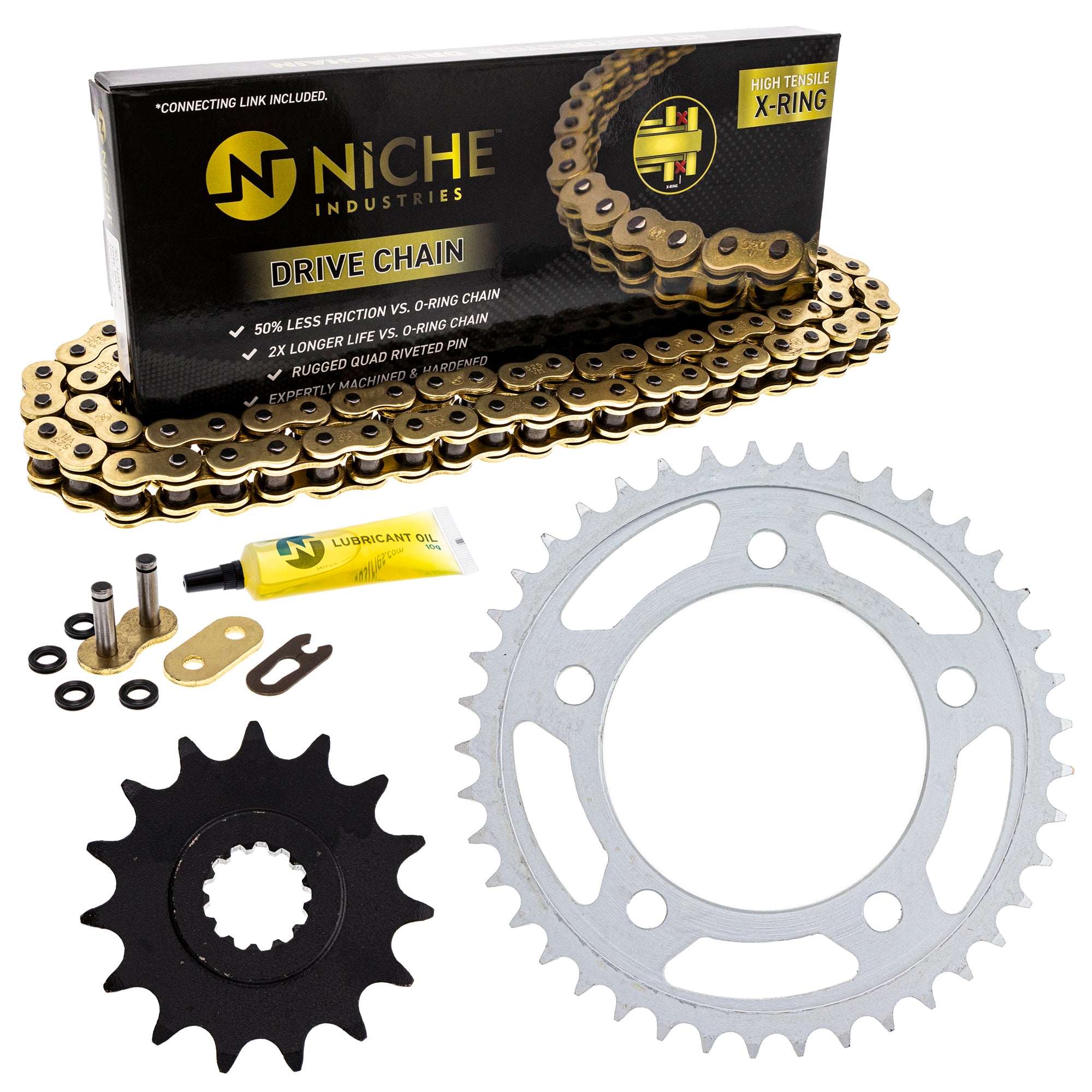 Drive Sprockets & Chain Kit for zOTHER Vstrom GSXR750 G650X G650GS 519-KCS1454K-K001 NICHE MK1004982