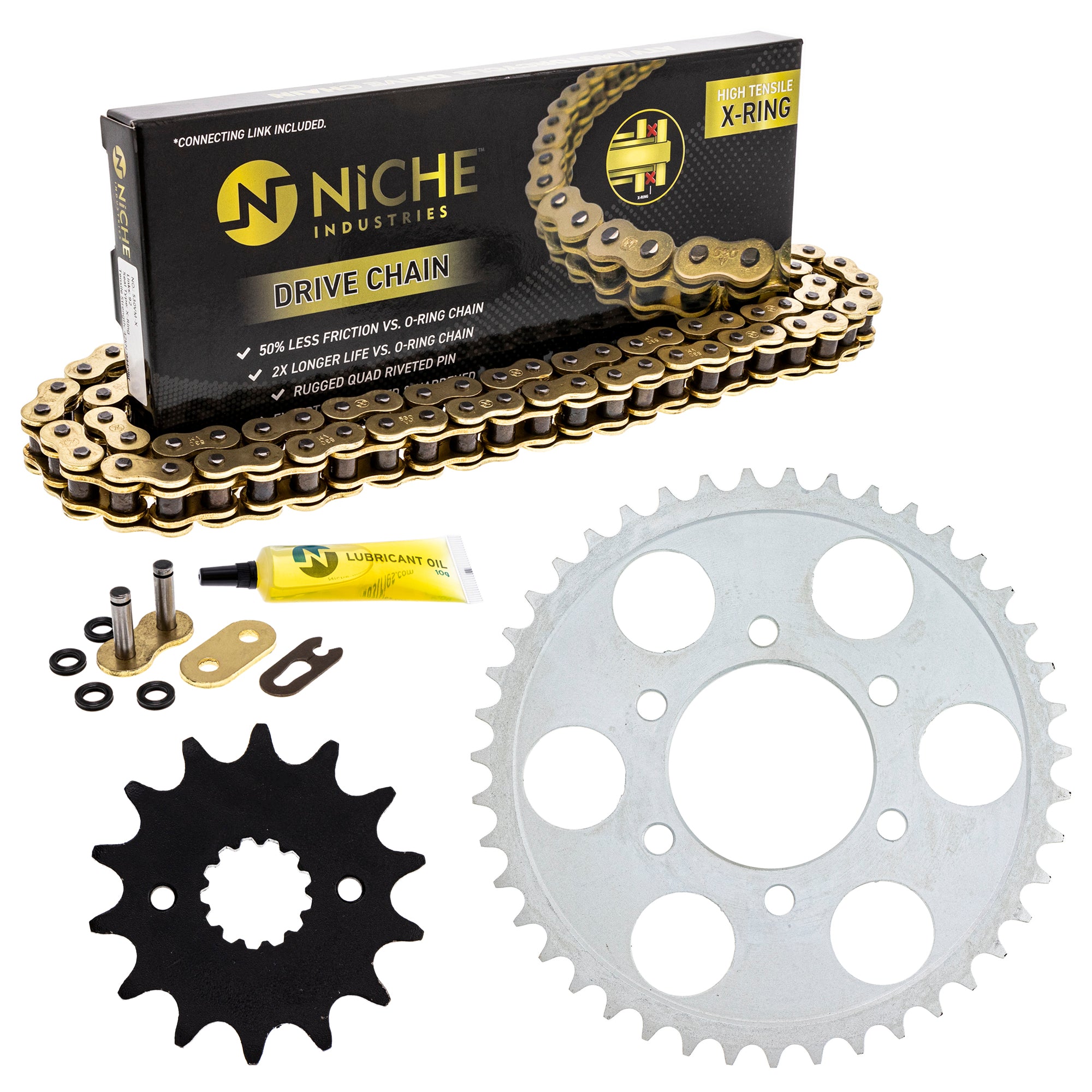 Drive Sprockets & Chain Kit for zOTHER Suzuki JT Sprocket YZF Vulcan Trident Thunderbird NICHE MK1004986