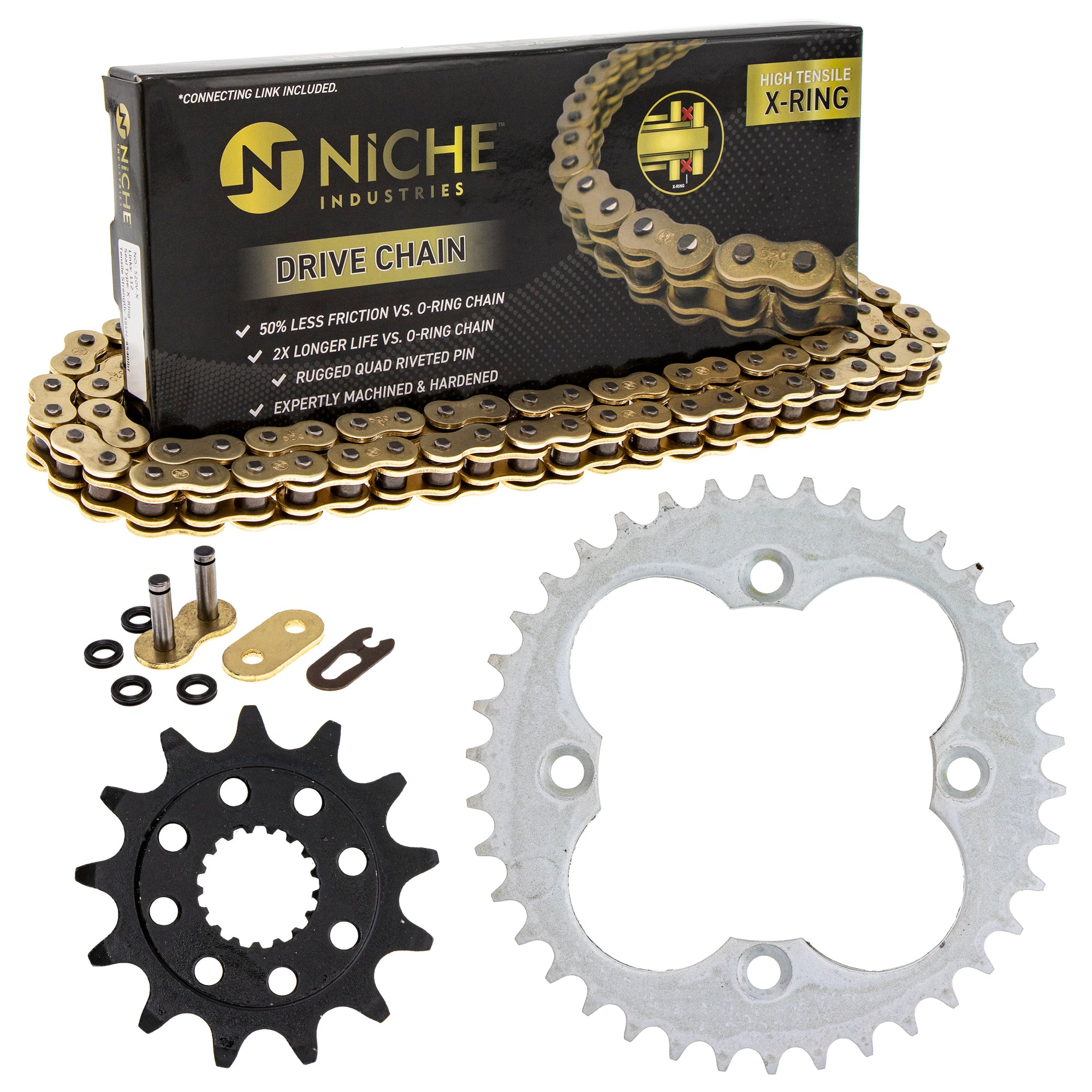 Drive Sprockets & Chain Kit for zOTHER JT Sprocket Honda TRX450 519-KCS1468K-K001 NICHE MK1004996