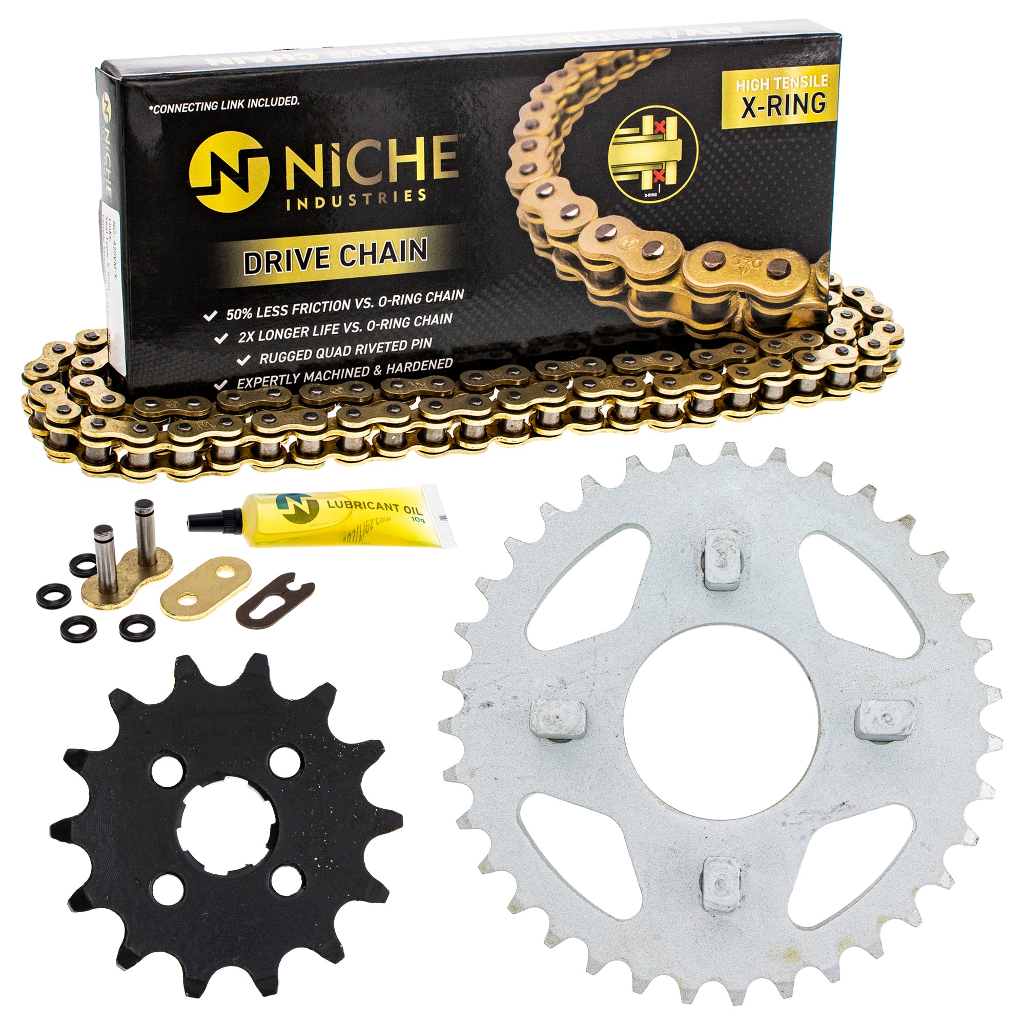Drive Sprockets & Chain Kit for zOTHER Honda ATC70 40530-181-952 23800-040-010 NICHE MK1005012