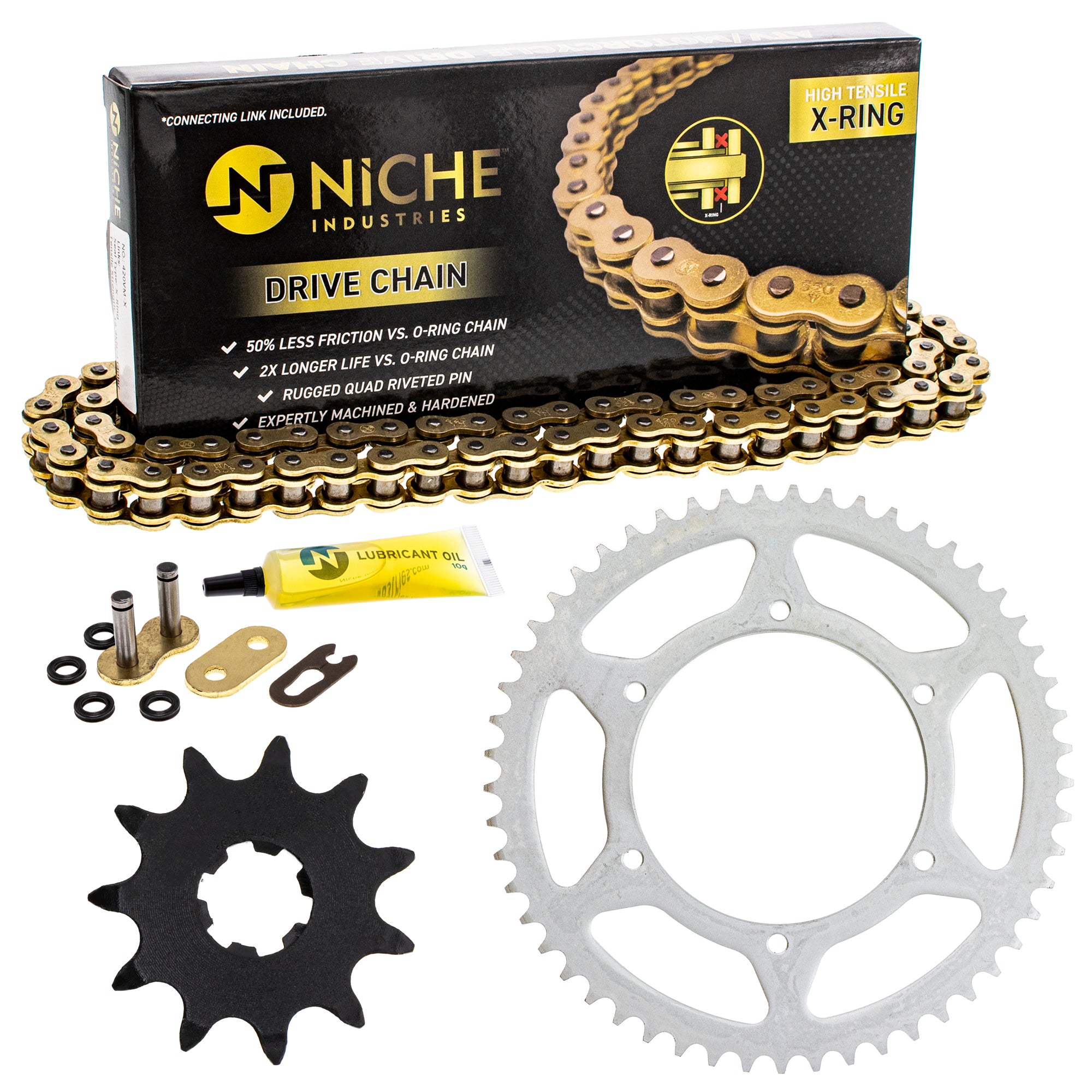 Drive Sprockets & Chain Kit for Honda Expert CRF150R 40540-KSE-003 40530-GBF-B01 NICHE MK1005035
