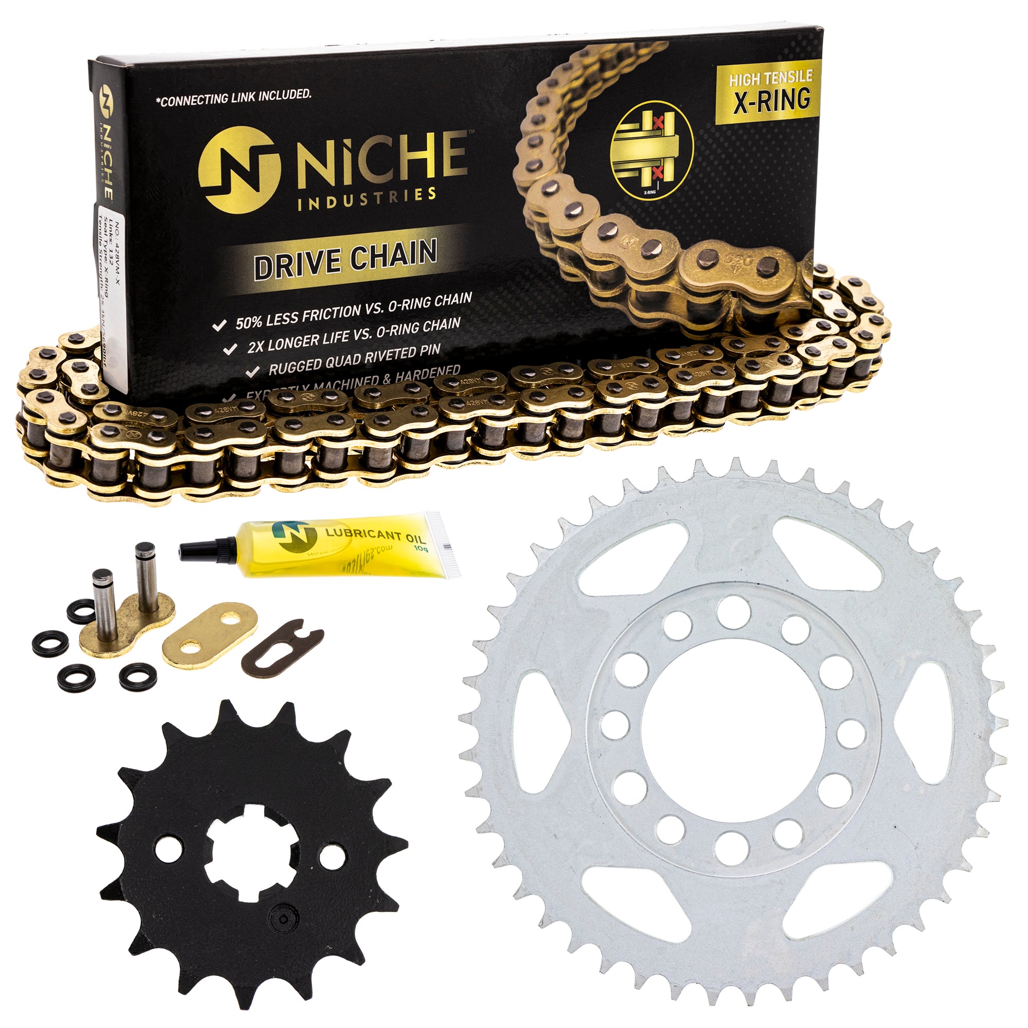 Drive Sprockets & Chain Kit for zOTHER Yamaha DT125 1KH-17460-00-00 94580-30114-00 NICHE MK1005065