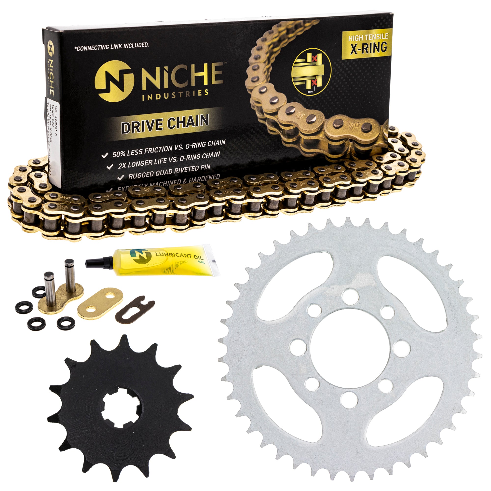 Drive Sprockets & Chain Kit for zOTHER Suzuki JT Sprocket YZ80 TS90 TS125 TS100 NICHE MK1005066
