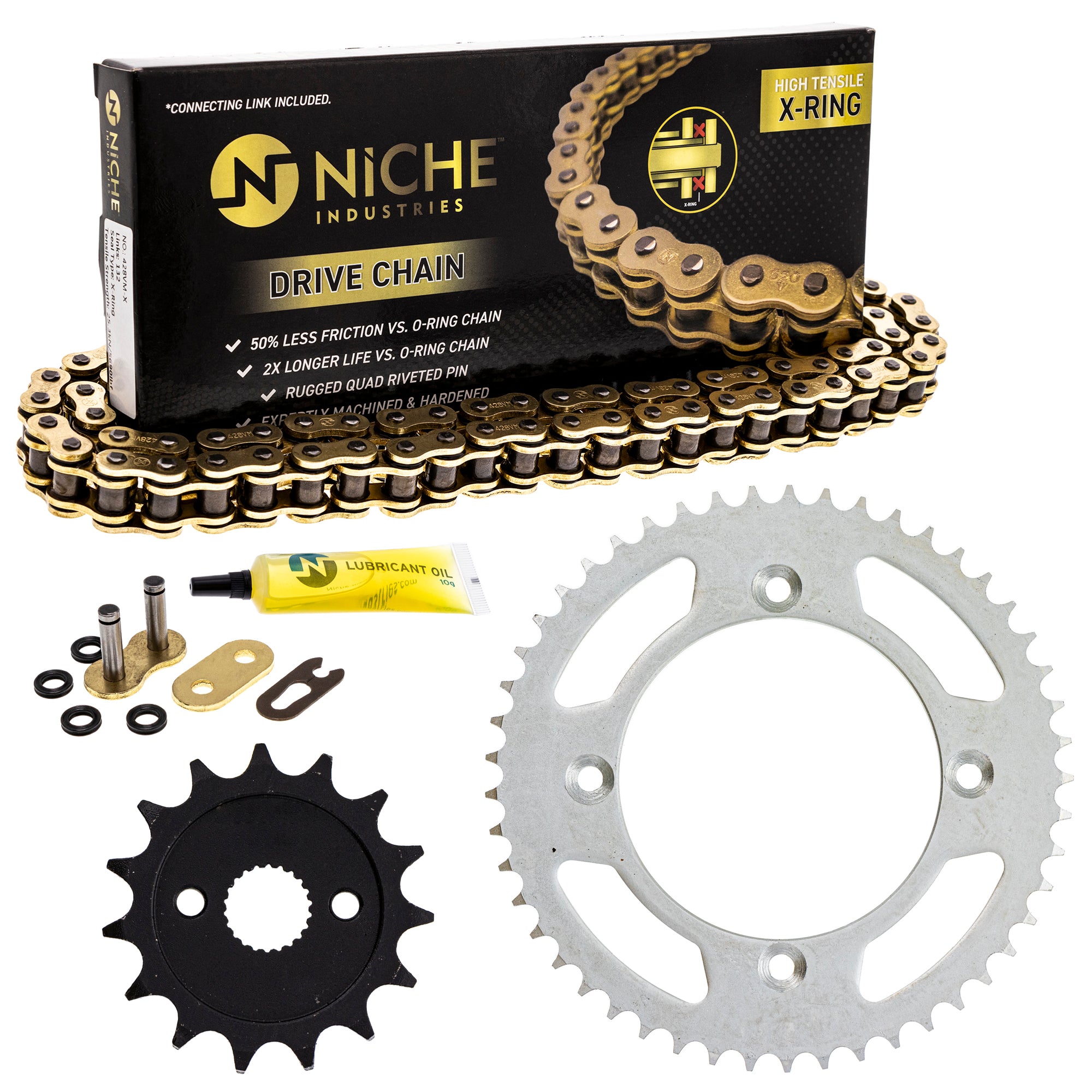 Drive Sprockets & Chain Kit for zOTHER Honda CR80R 94580-30114-00 41201-GC4-600 NICHE MK1005067