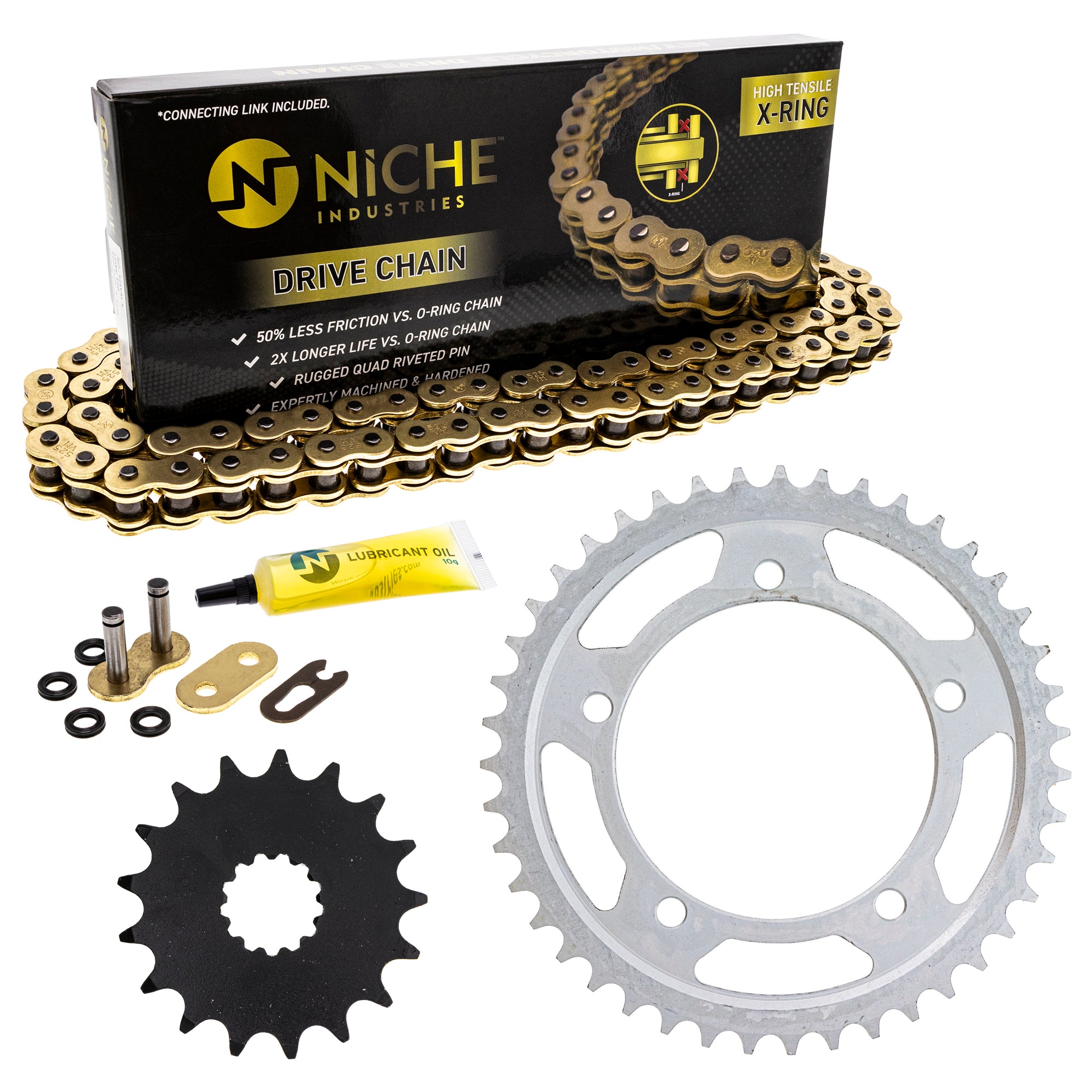Drive Sprockets & Chain Kit for zOTHER Suzuki JT Sprocket Bonneville 519-KCS1565K-K001 NICHE MK1005093
