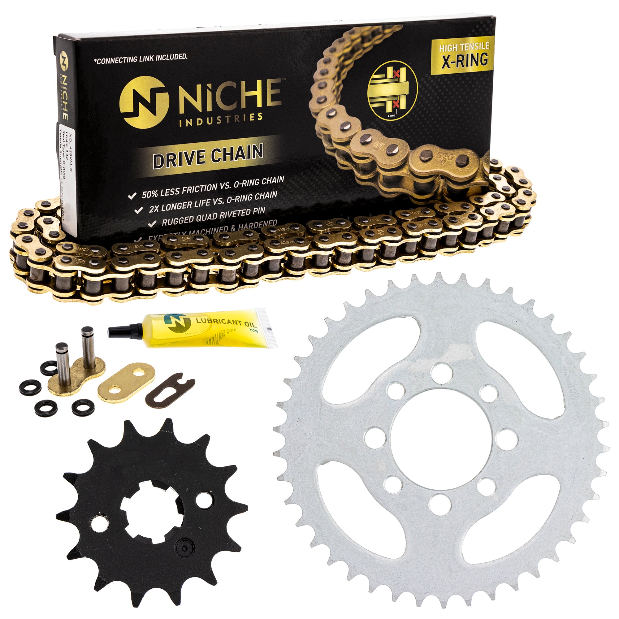 Drive Sprockets & Chain Kit for zOTHER Suzuki JT Sprocket G5 G4TR G3 64511-46030 NICHE MK1005099