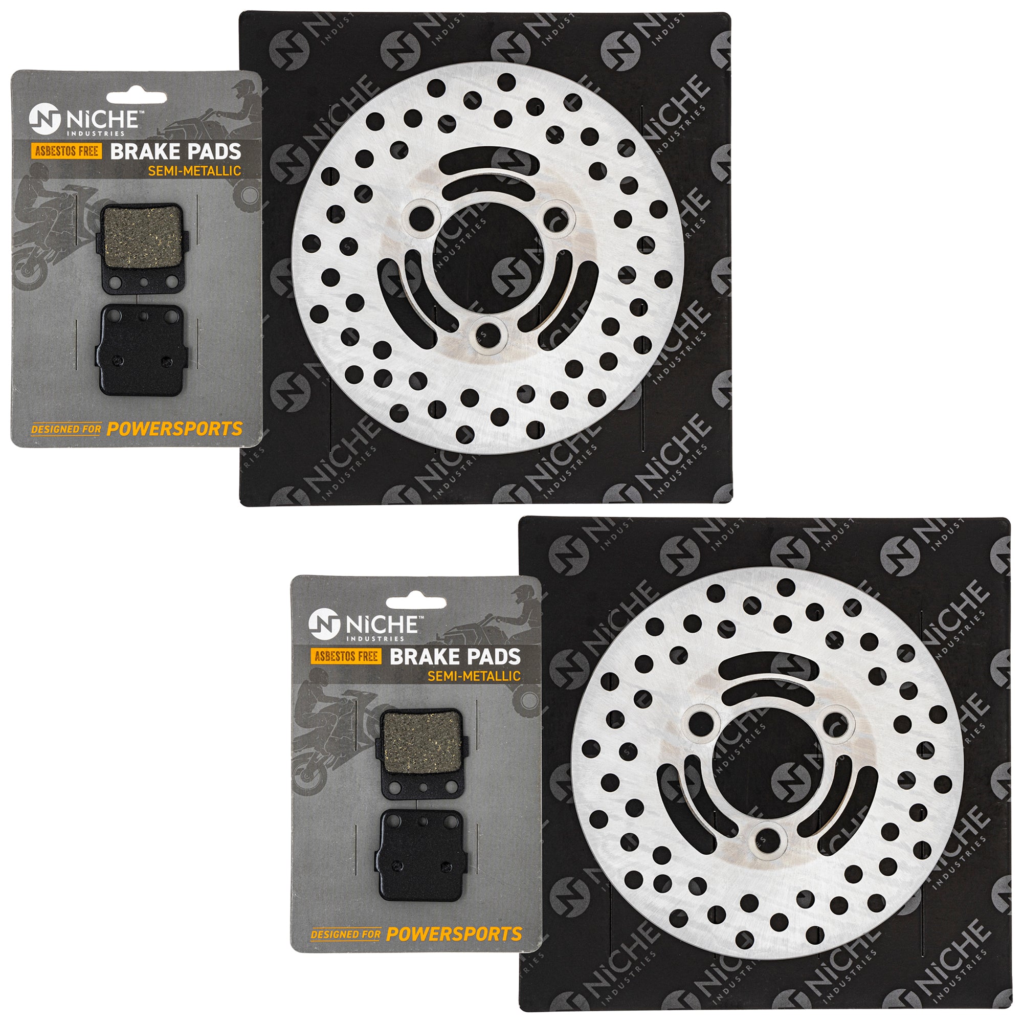 Front Brake Rotors and Pads Kit for zOTHER Yamaha Suzuki Kawasaki Honda Arctic Cat Textron NICHE MK1006440