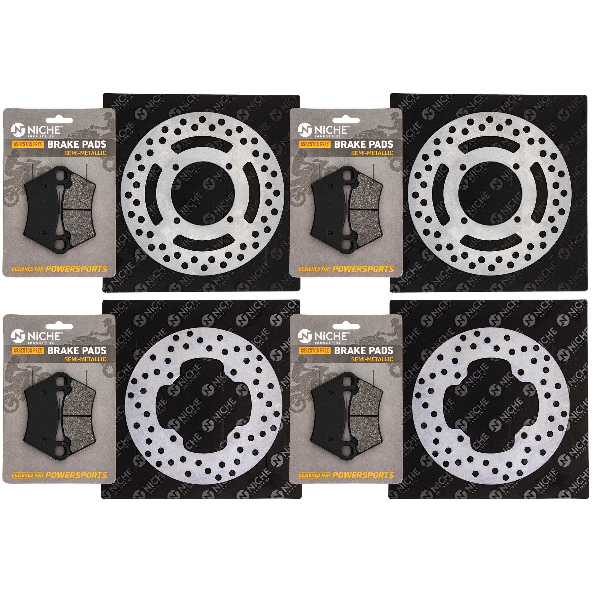 Brake Rotors & Pads Kit for Polaris GEM Ranger PPS 2202413 2202097 1910672 1910514 NICHE MK1006462