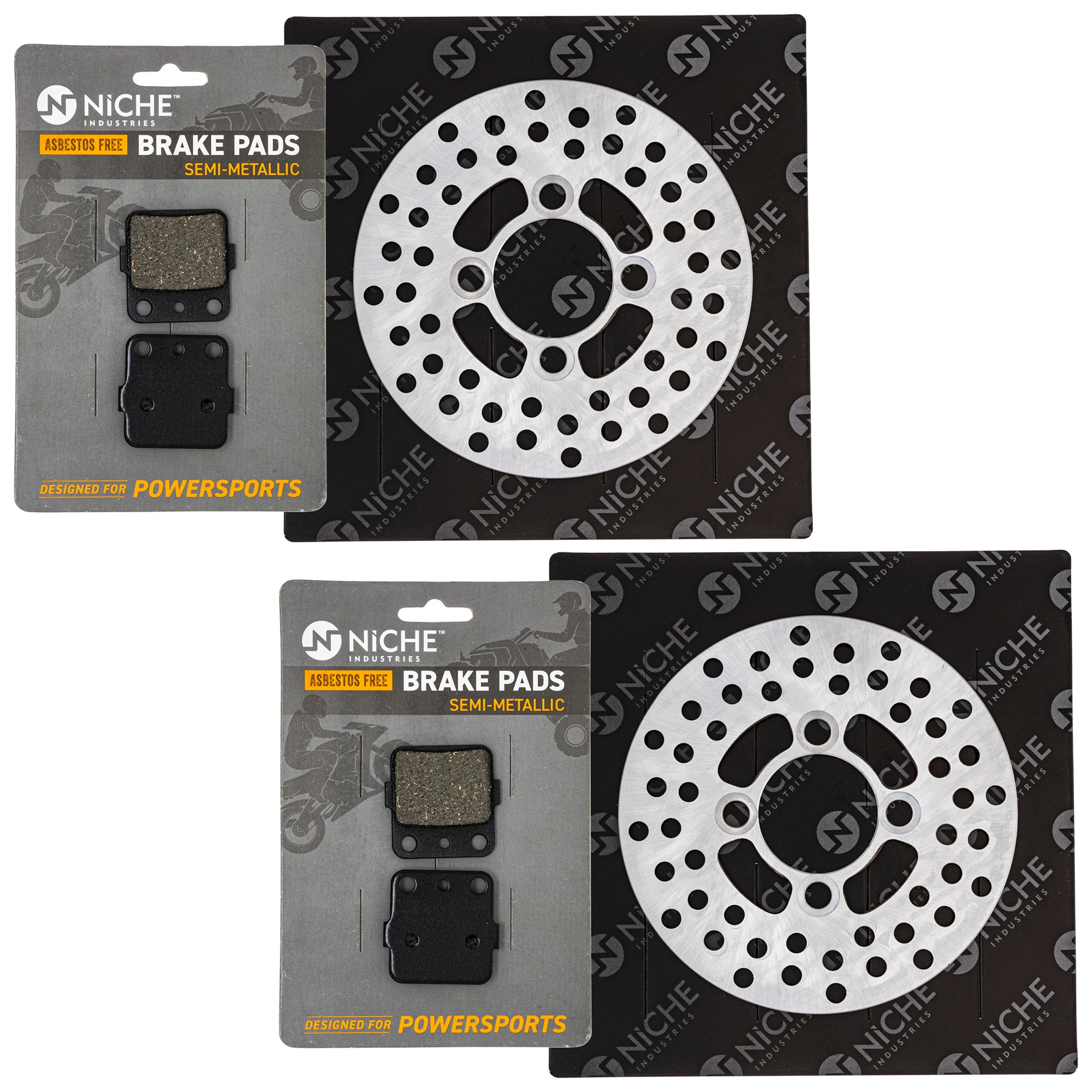 Front Brake Rotors and Pads Kit for zOTHER Polaris Arctic Cat Textron YFZ450 Warrior NICHE MK1006491