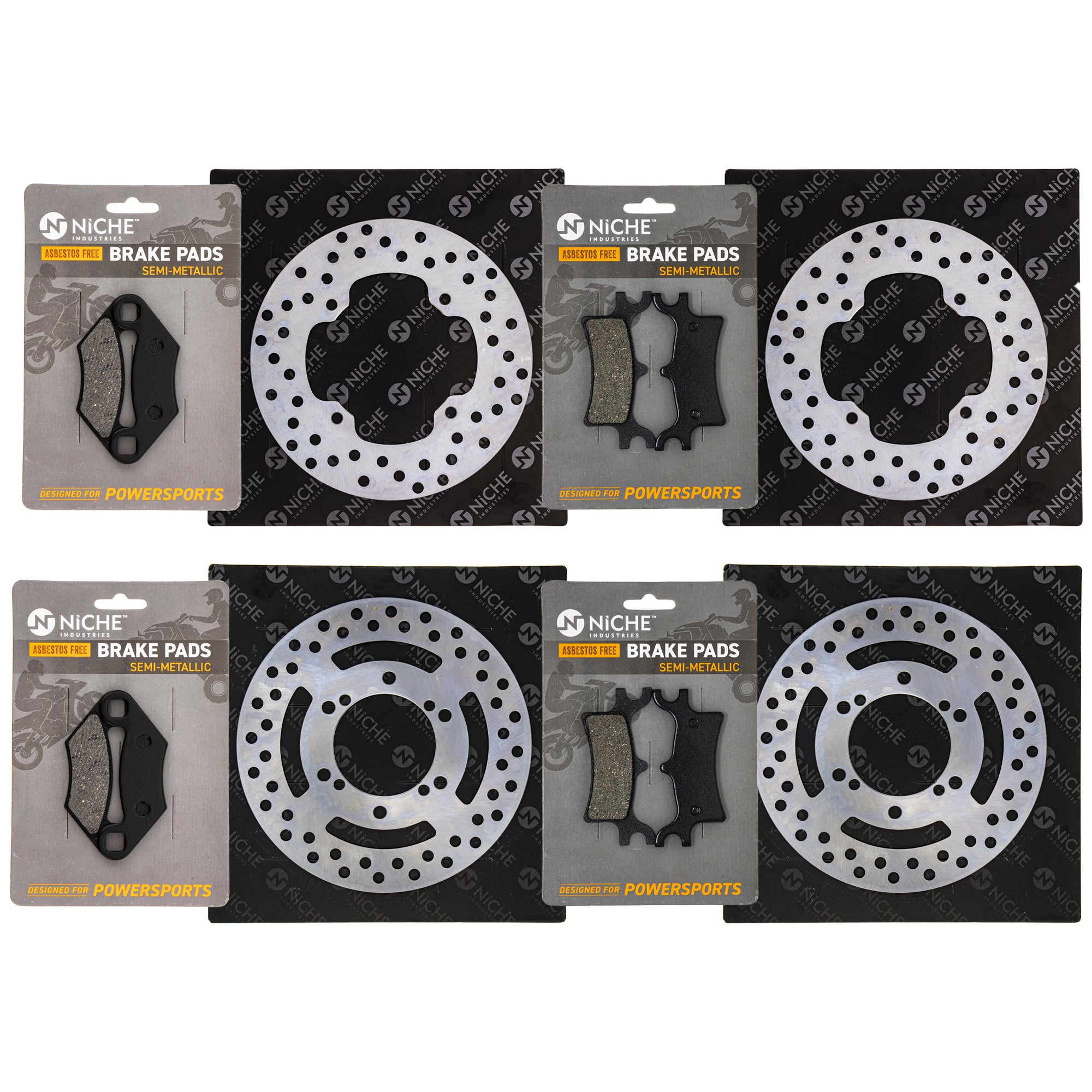 Brake Rotors & Pads Kit for zOTHER Yamaha Suzuki Polaris Kawasaki Honda Arctic Cat Textron NICHE MK1006500