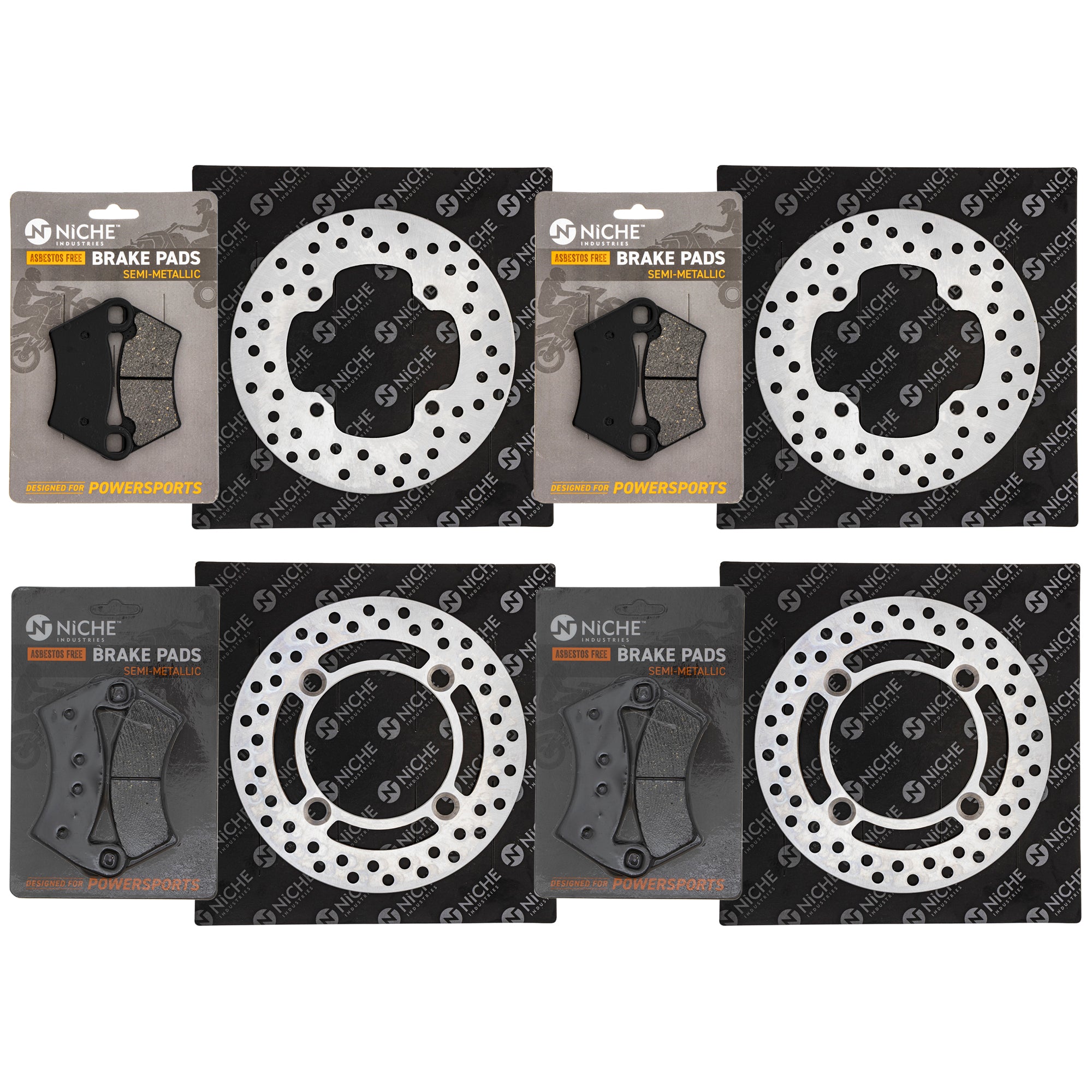 Brake Rotors & Pads Kit for zOTHER Victory Triumph Suzuki Honda BMW RZR Ranger Brutus ACE NICHE MK1006581