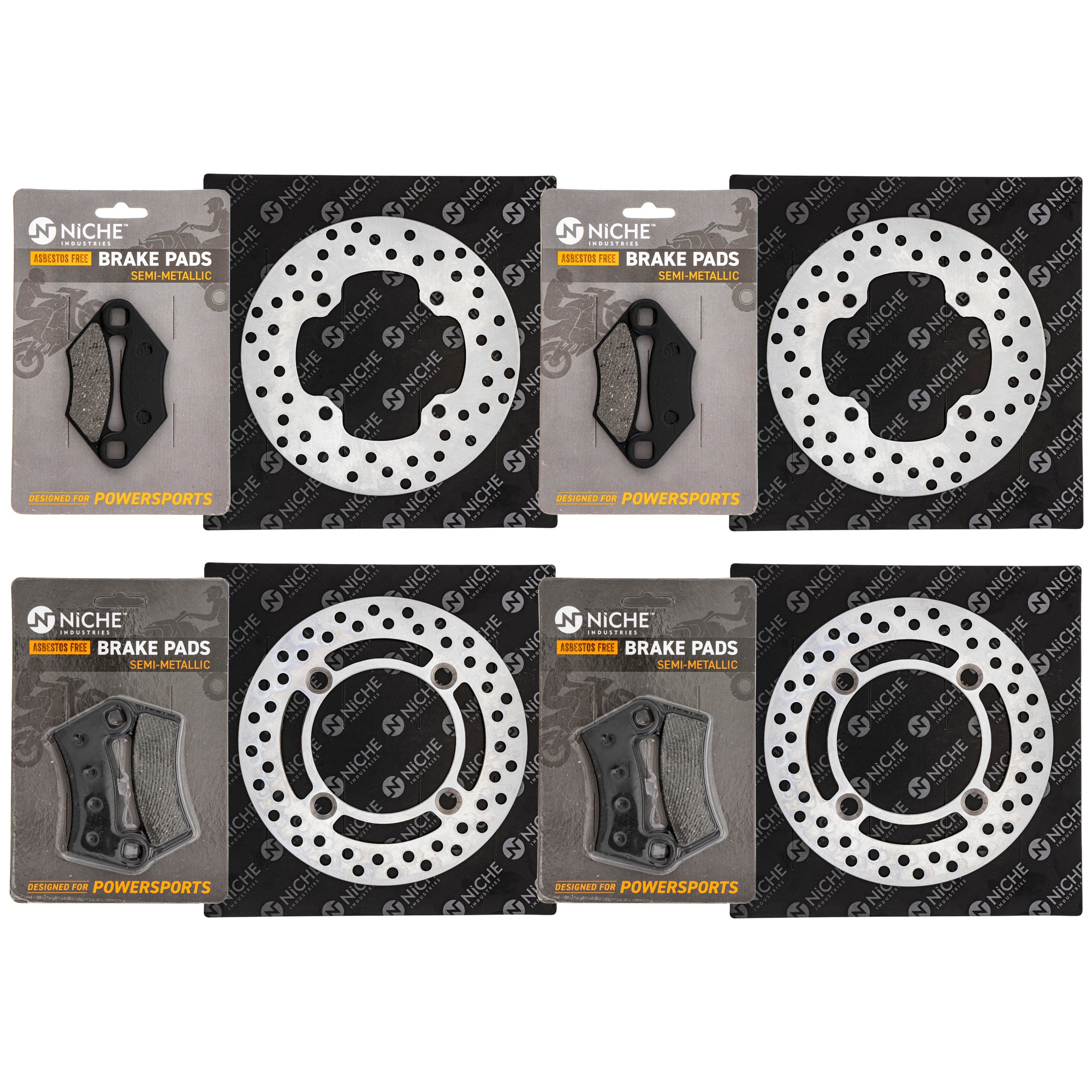 Brake Rotors & Pads Kit for Triumph Polaris RZR 2202412 2200465 2203318 2201398 1930815 NICHE MK1006582