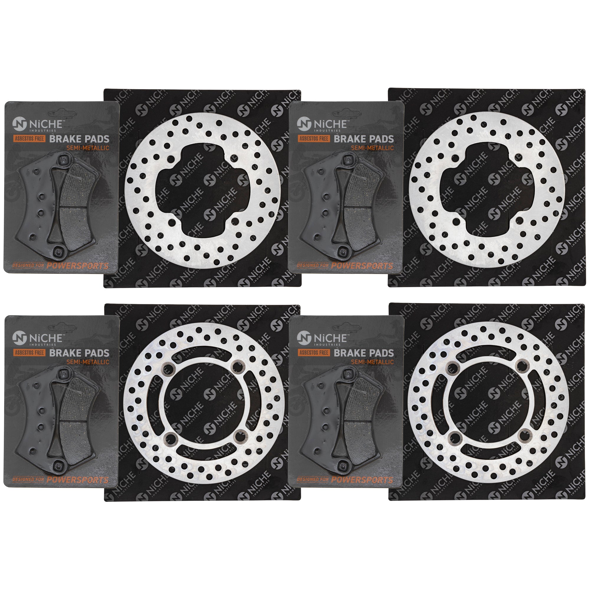 Brake Rotors & Pads Kit for zOTHER Suzuki Kawasaki RZR Ranger 2205949 2203747 1911228 NICHE MK1006583