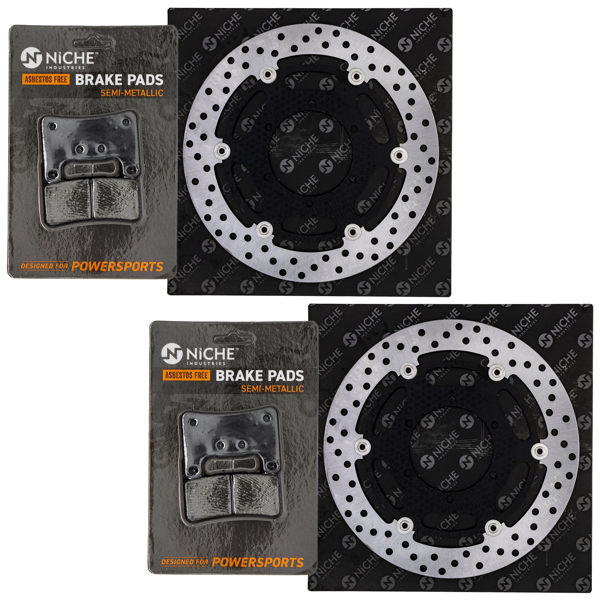 Front Brake Rotors and Pads Kit for zOTHER Triumph Suzuki KTM Kawasaki Husqvarna Poulan NICHE MK1006602