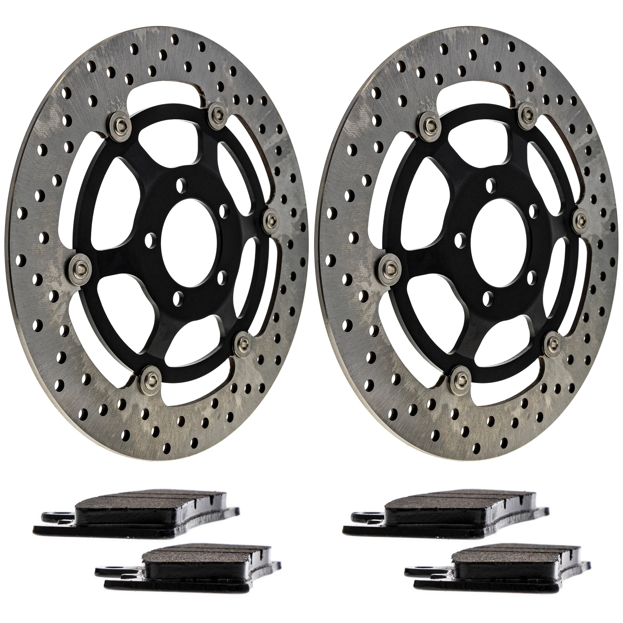 Front Brake Rotors and Pads Kit for zOTHER Yamaha Suzuki Kawasaki Honda Arctic Cat Textron NICHE MK1006613