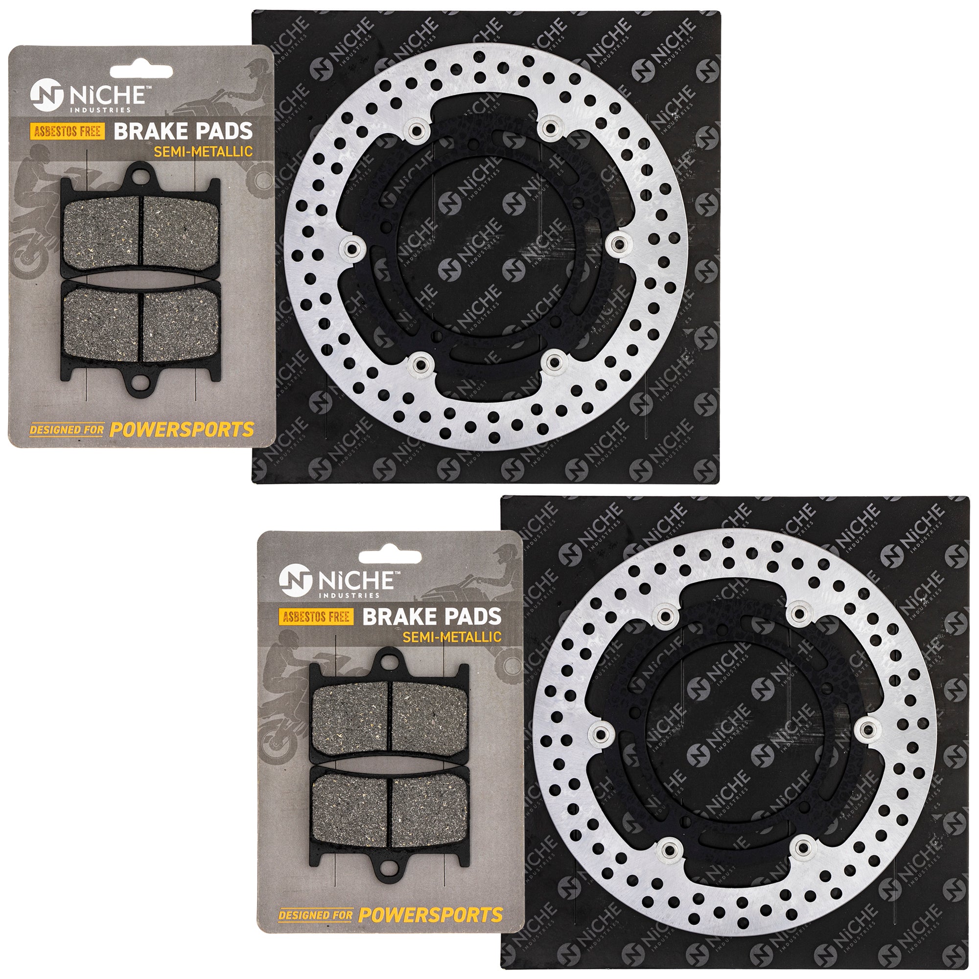 Front Brake Rotors and Pads Kit for zOTHER Suzuki Kawasaki YZF Road Raider FZ6 NICHE MK1006618