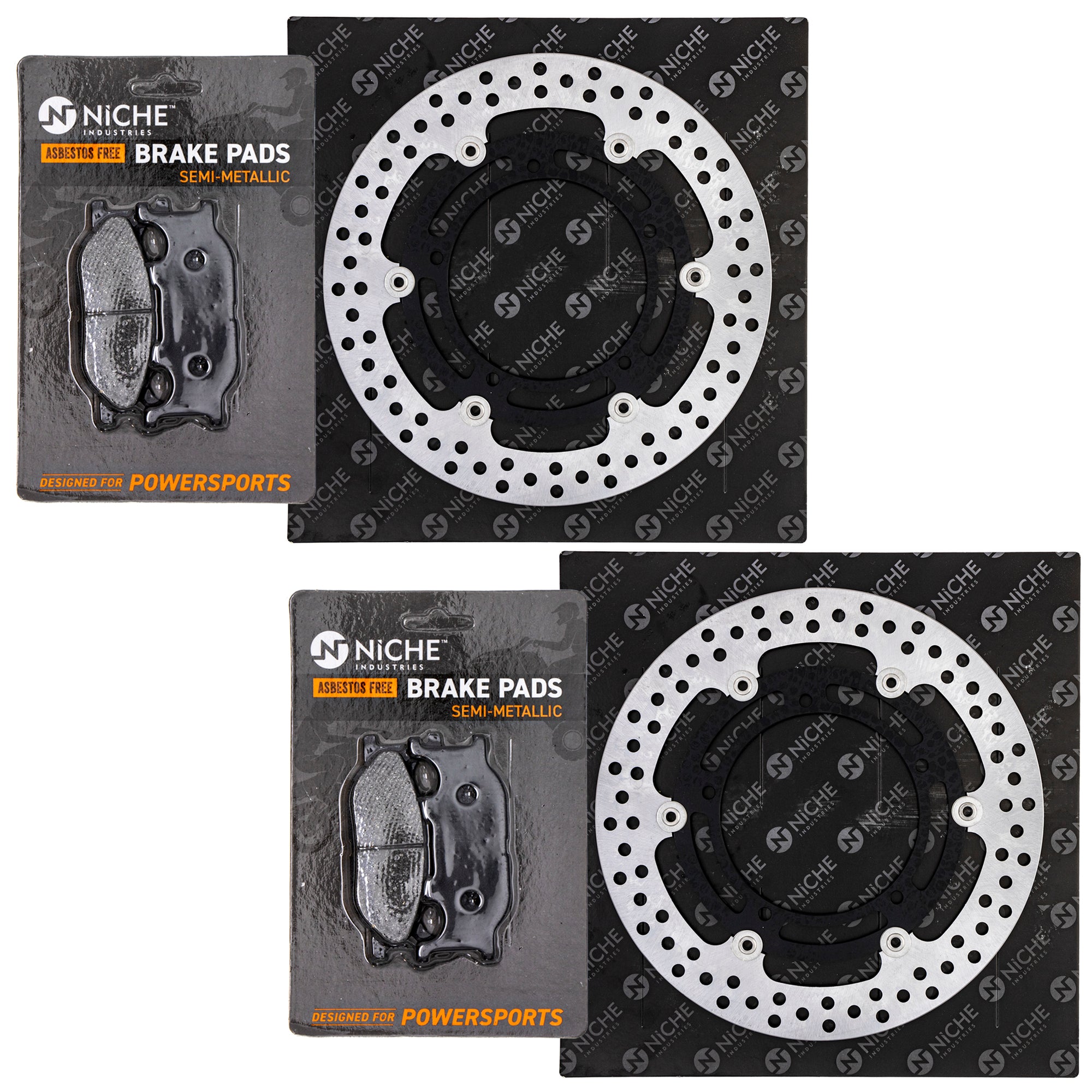 Front Brake Rotors and Pads Kit for zOTHER Suzuki Kawasaki FZ6R FZ6 5VU-25805-00-00 NICHE MK1006619