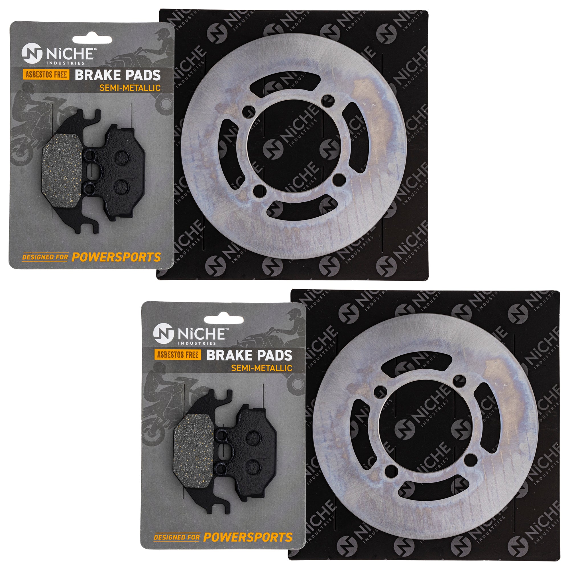 Front Brake Rotors and Pads Kit for zOTHER Polaris Kawasaki Arctic Cat Textron MXU NICHE MK1006712