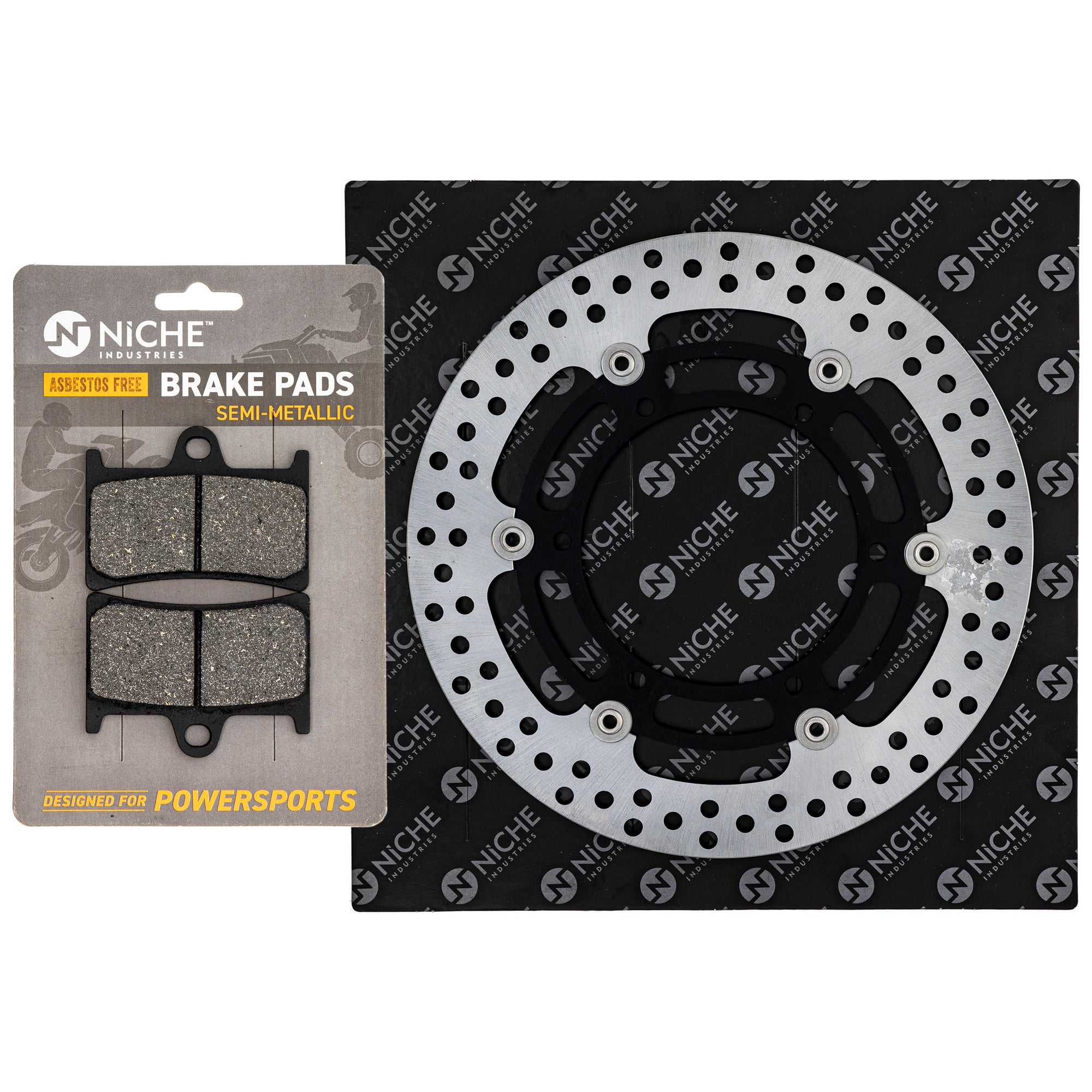 Front Brake Rotors and Pads Kit for zOTHER Yamaha Suzuki Kawasaki Honda Arctic Cat Textron NICHE MK1006893