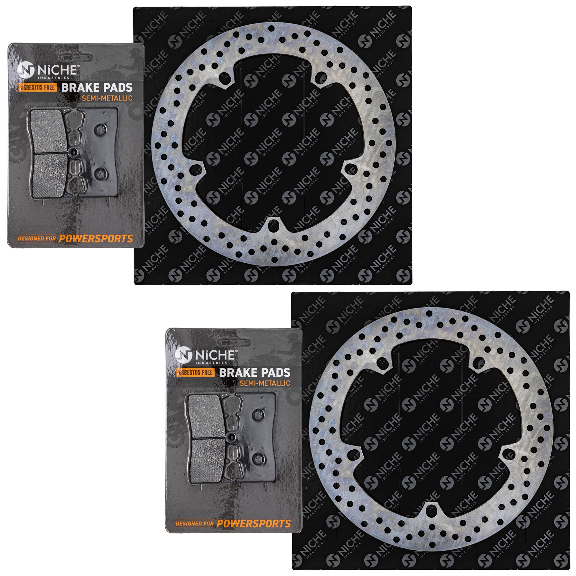 Front Brake Rotors and Pads Kit for zOTHER Honda 34117690170 NICHE MK1006951