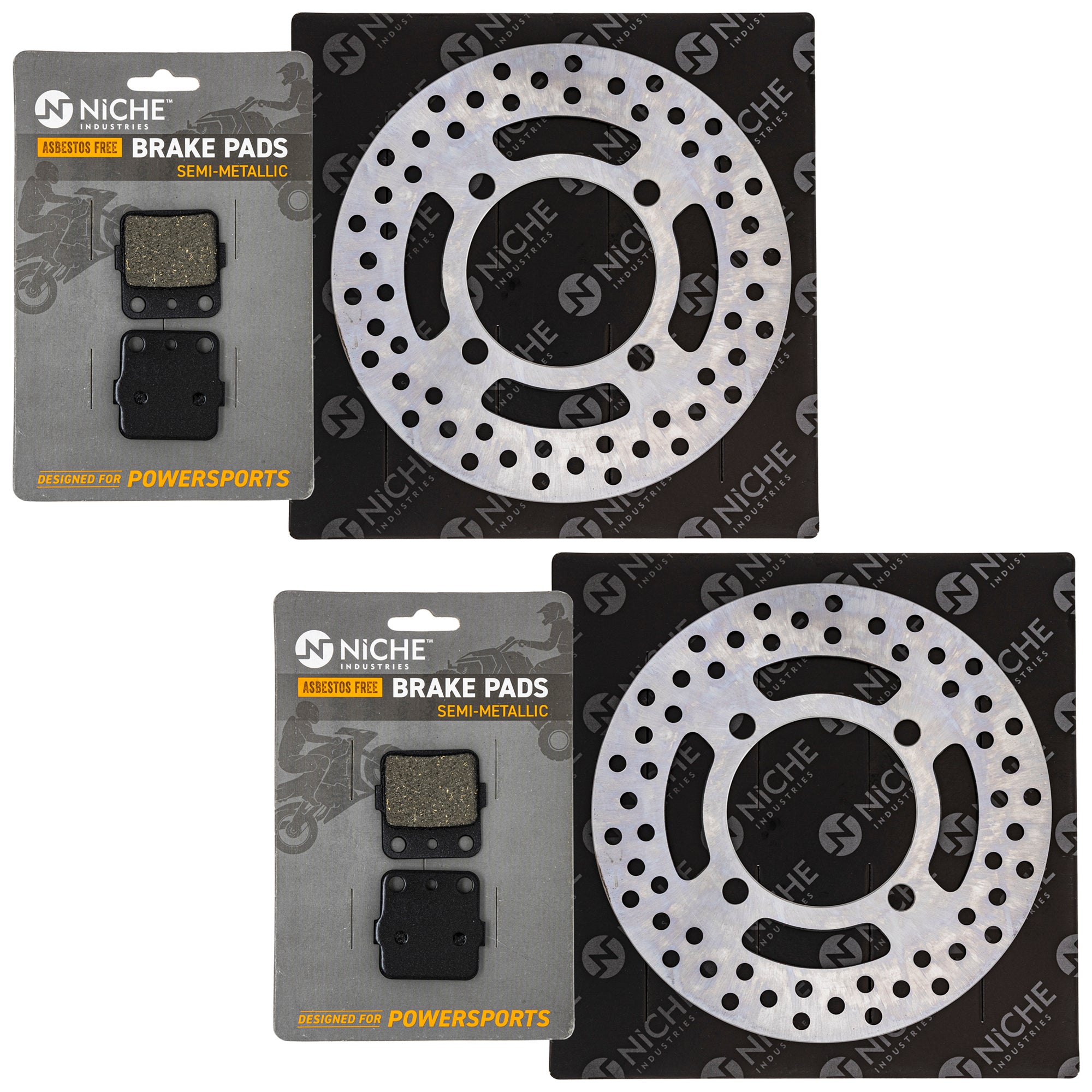 Front Brake Rotors and Pads Kit for zOTHER Triumph Suzuki KTM Kawasaki Husqvarna Poulan NICHE MK1006964