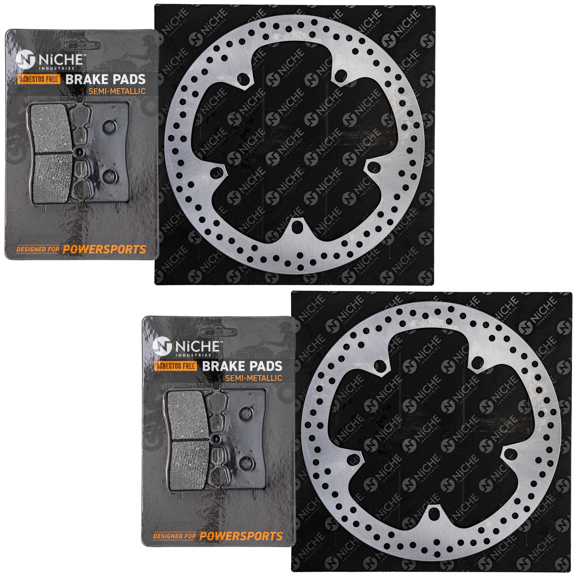 Front Brake Rotors and Pads Kit for zOTHER Yamaha Suzuki Kawasaki BRP Can-Am Ski-Doo NICHE MK1006972