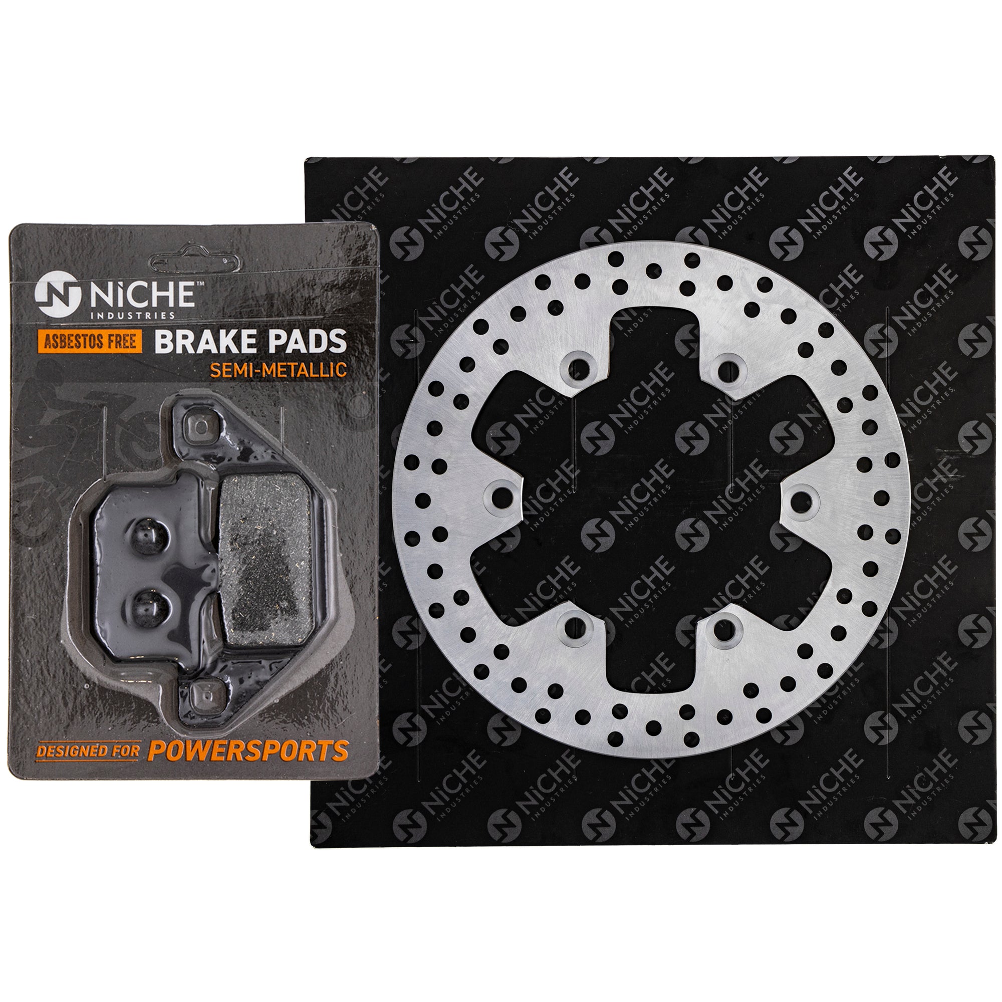Single Rotor & Brake Pads Set for Polaris GEM GPz550 Eliminator 43082-1194 43082-1062 NICHE MK1006987