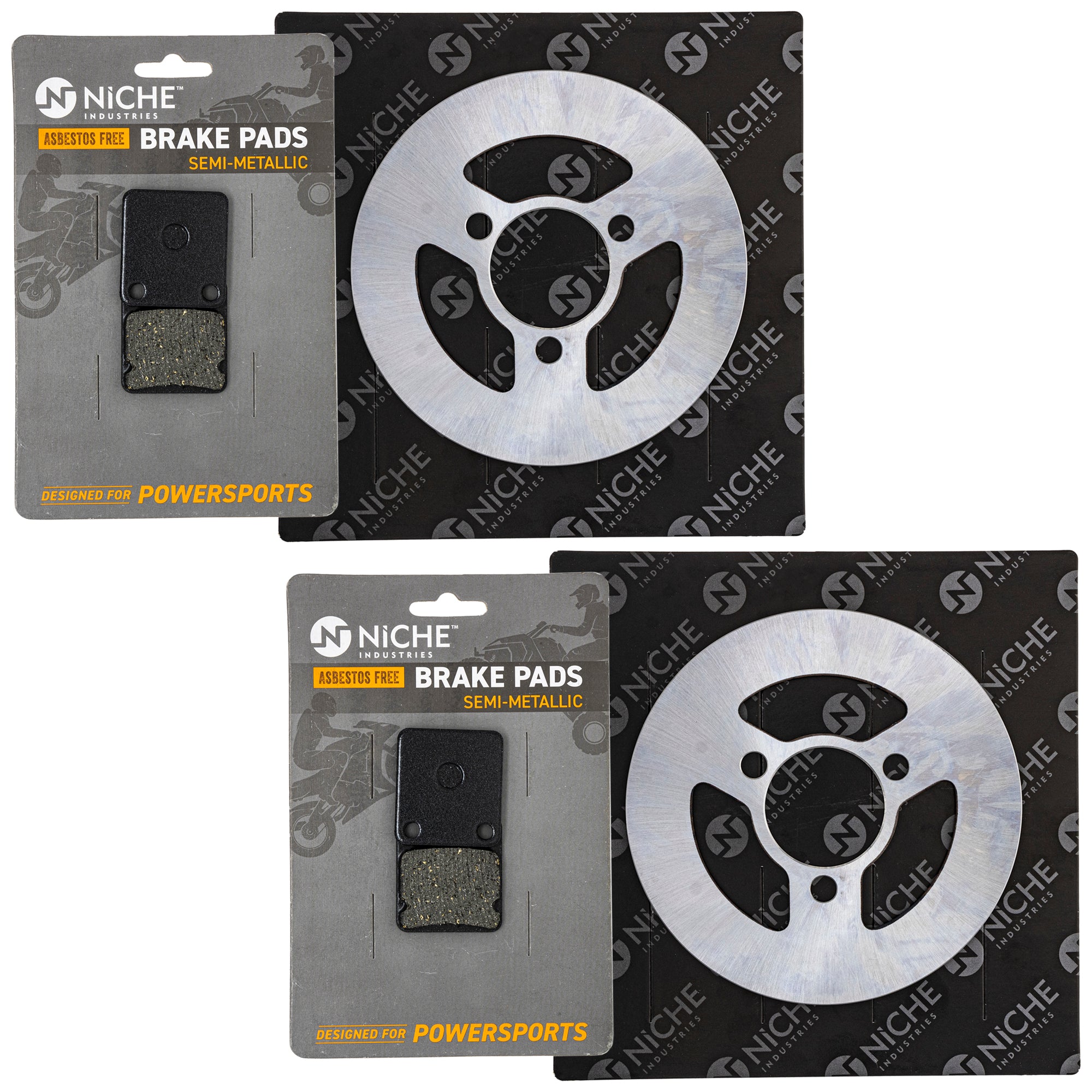 Front Brake Rotors and Pads Kit for zOTHER Suzuki Polaris Ozark 3GD-W0045-01-00 1912970 NICHE MK1007039