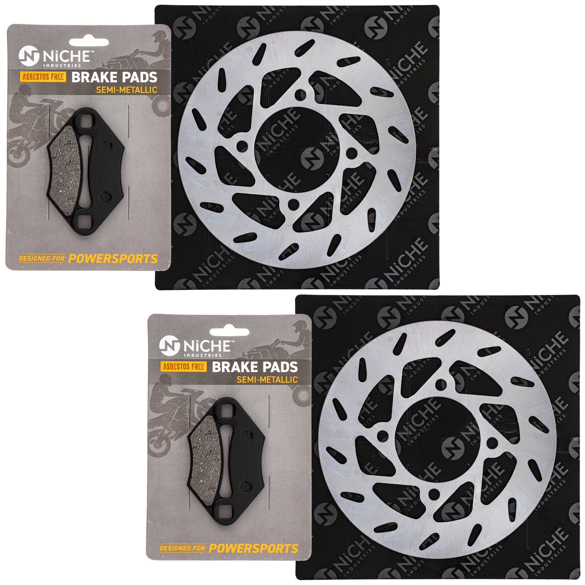 Front Brake Rotors and Pads Kit for zOTHER Suzuki Polaris Kawasaki Honda BMW Predator NICHE MK1007084