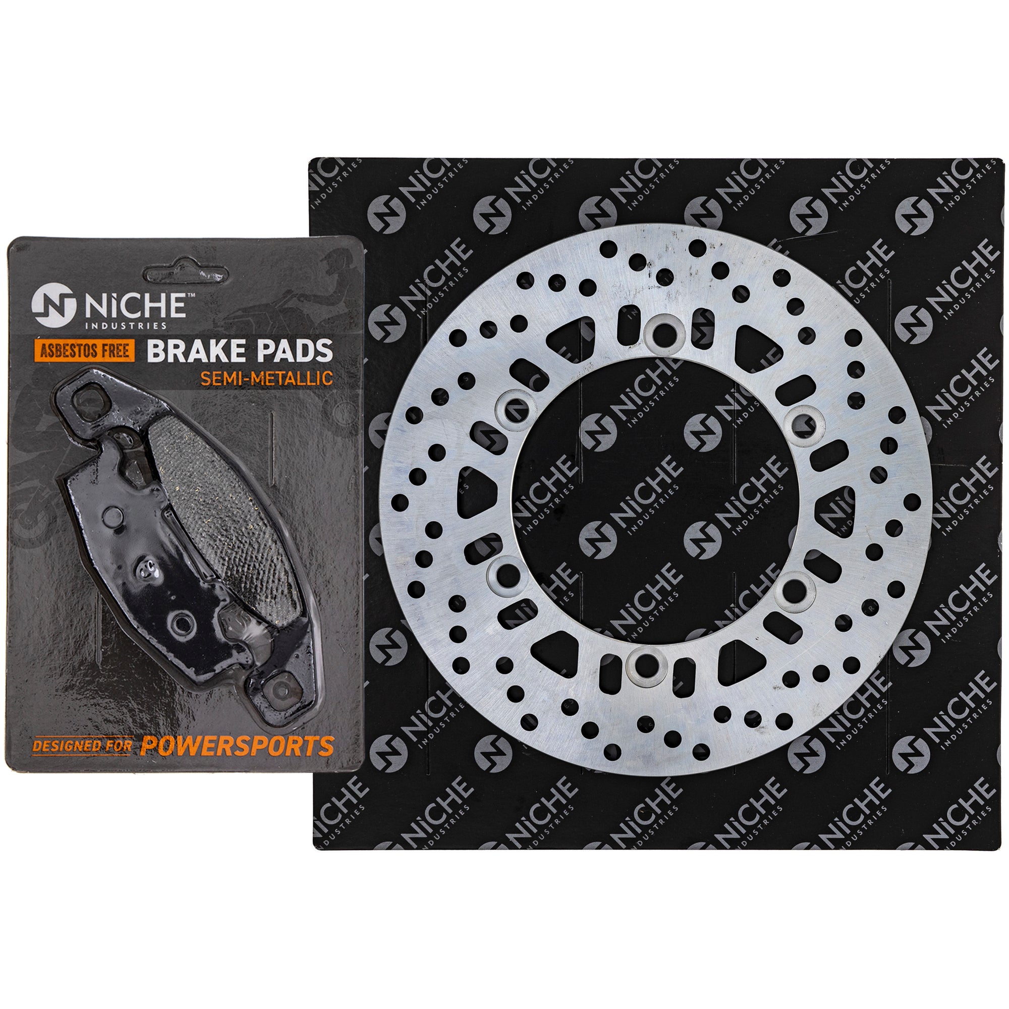 Single Rotor & Brake Pads Set for zOTHER Yamaha Suzuki Polaris Kawasaki Ninja 43082-1161 NICHE MK1007088