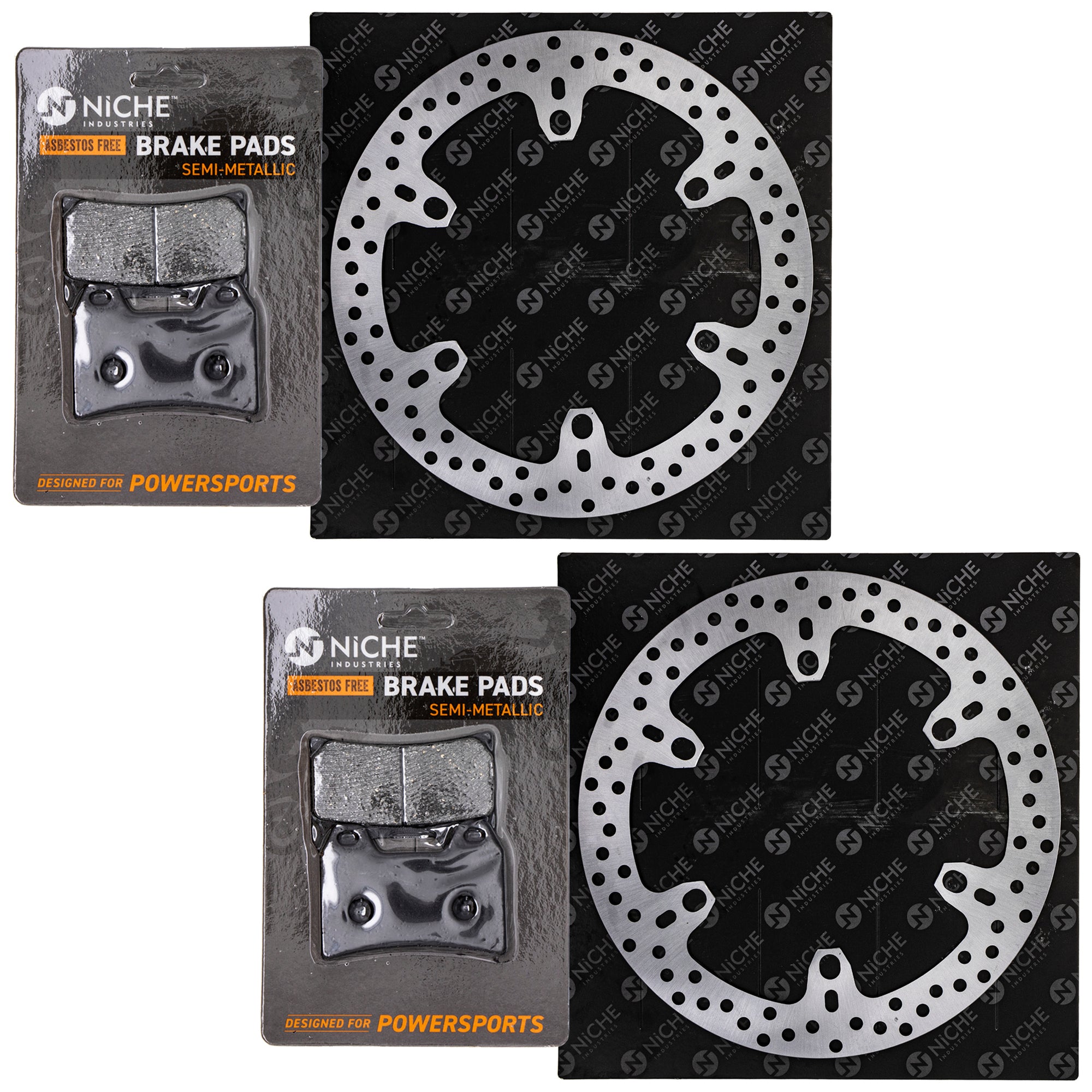 Front Brake Rotors and Pads Kit for zOTHER Yamaha Suzuki Polaris Kawasaki Multistrada NICHE MK1007114