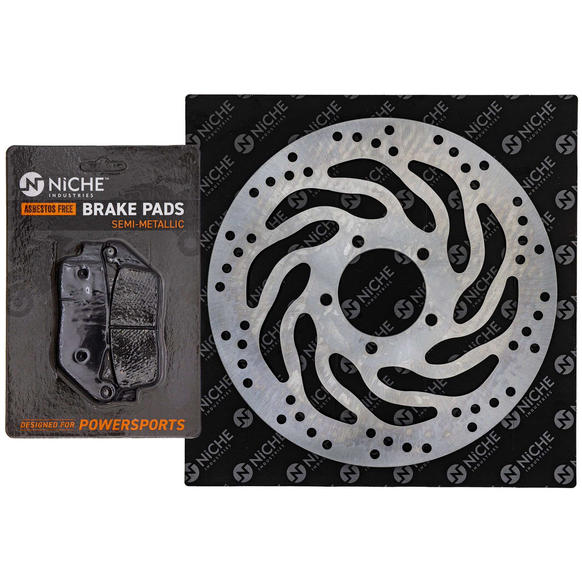 Single Rotor & Brake Pads Set for zOTHER Suzuki Polaris Kawasaki Honda Harley Davidson NICHE MK1007226