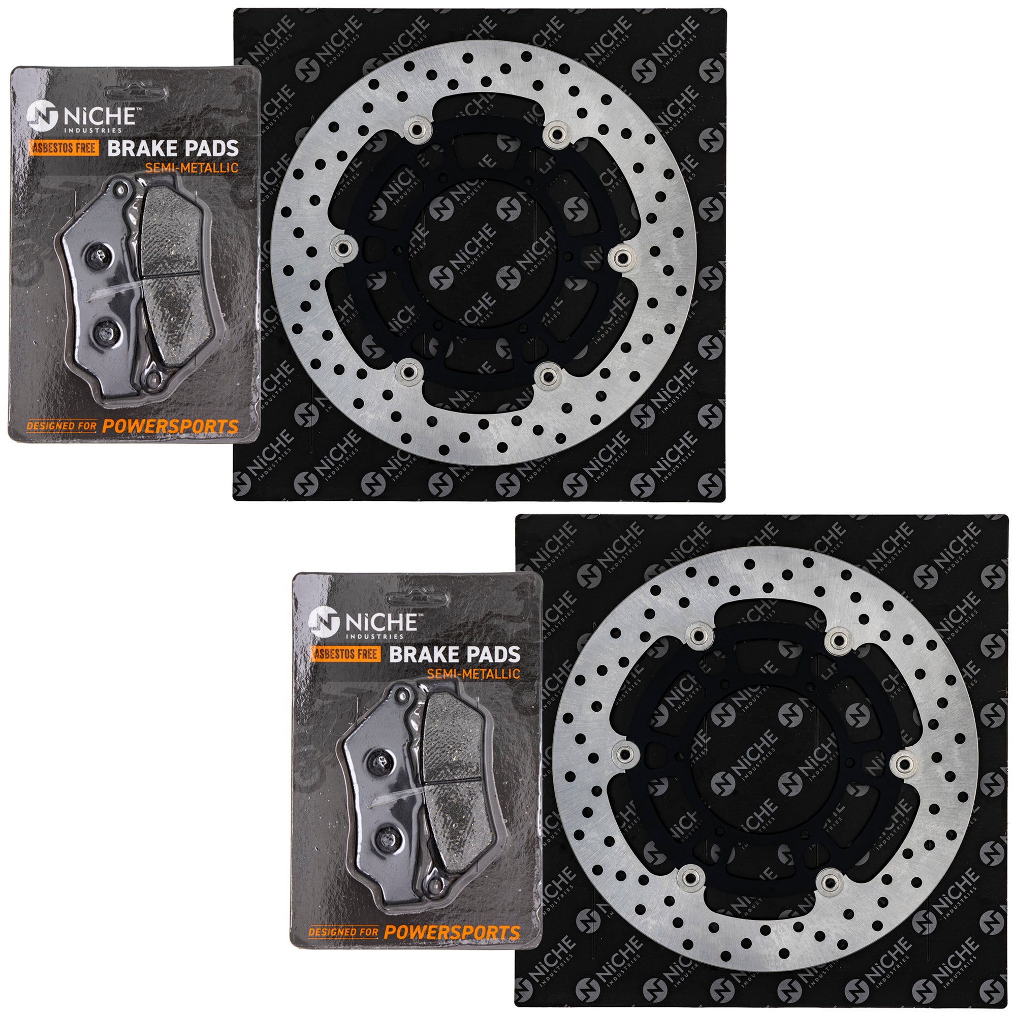 Front Brake Rotors and Pads Kit for zOTHER Yamaha Polaris BRP Can-Am Ski-Doo Sea-Doo NICHE MK1007239
