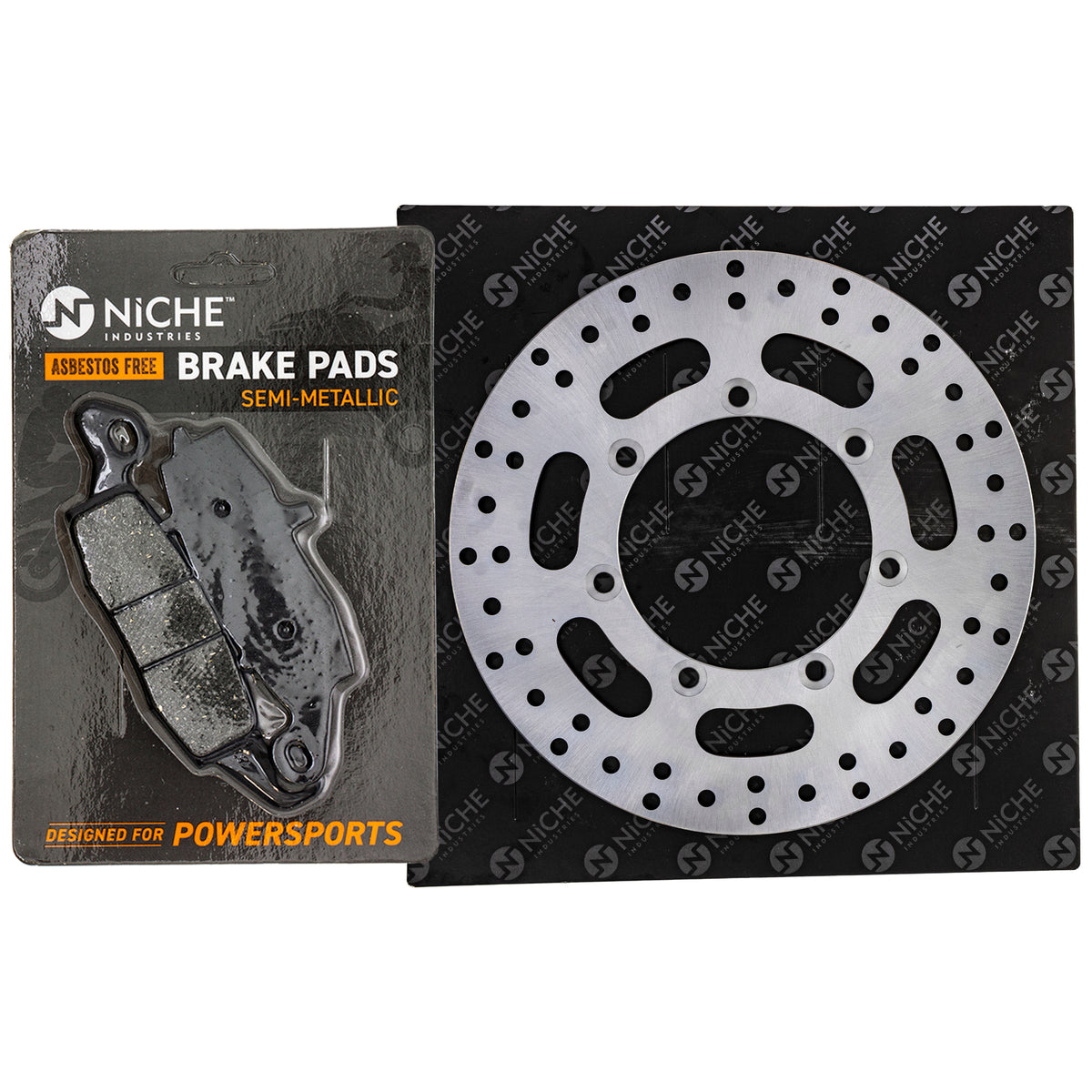 Single Rotor & Brake Pads Set for zOTHER Yamaha Suzuki Kawasaki Honda Vulcan 43082-1264 NICHE MK1007241