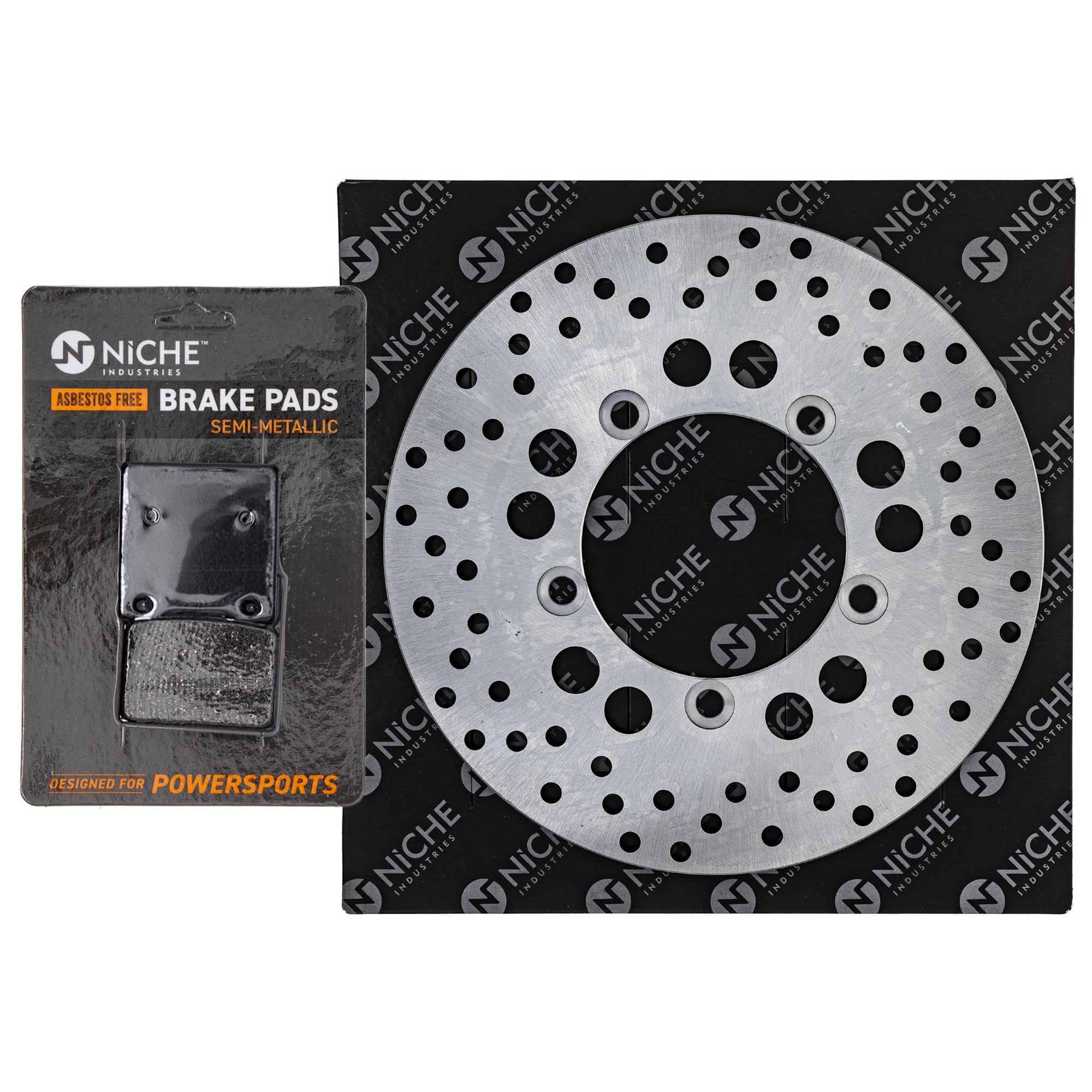 Single Rotor & Brake Pads Set for Polaris ZRX1200R ZRX1100 43082-1200 43082-1257 NICHE MK1007246