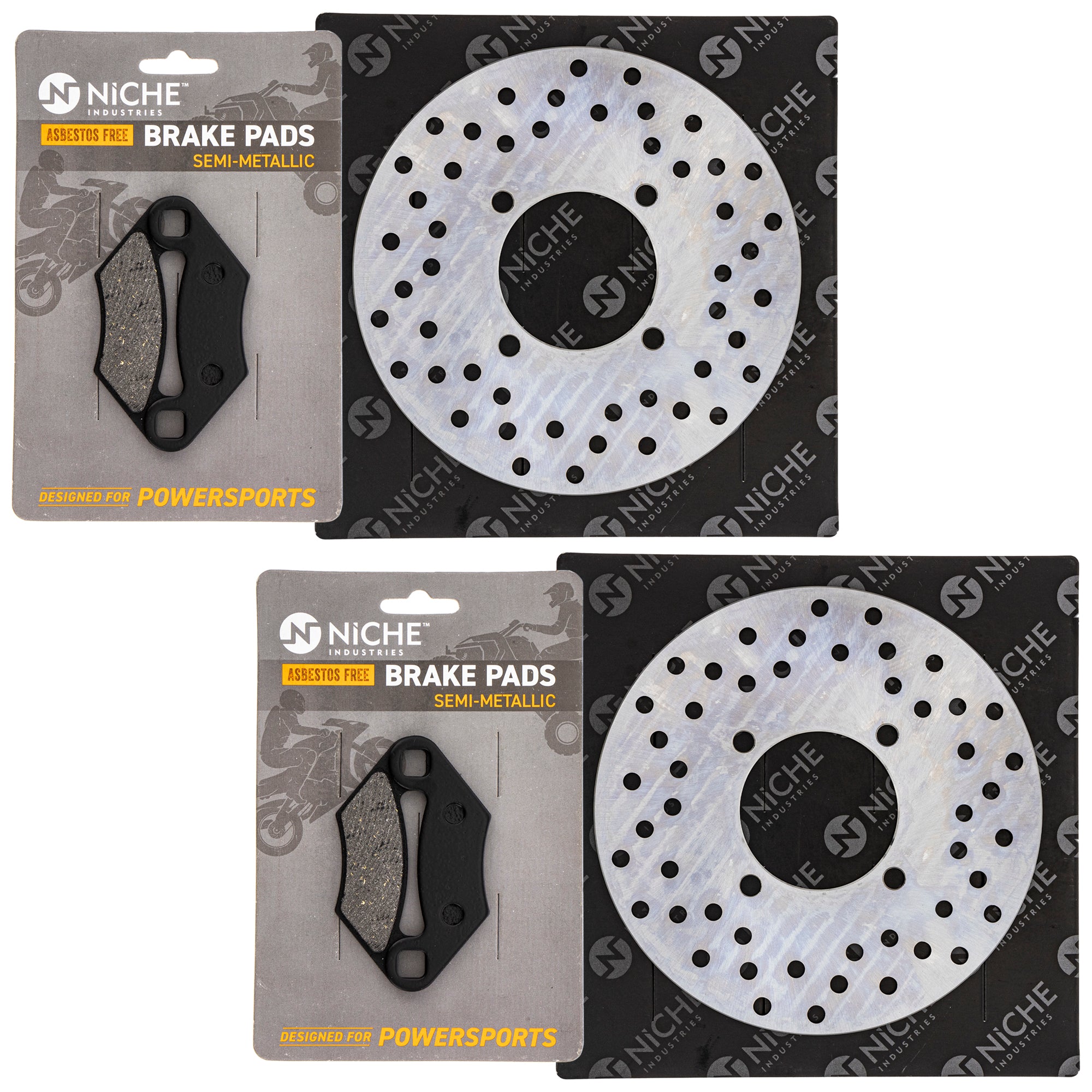 Front Brake Rotors and Pads Kit for zOTHER Polaris KTM Harley Davidson Ducati BMW Trail NICHE MK1007251