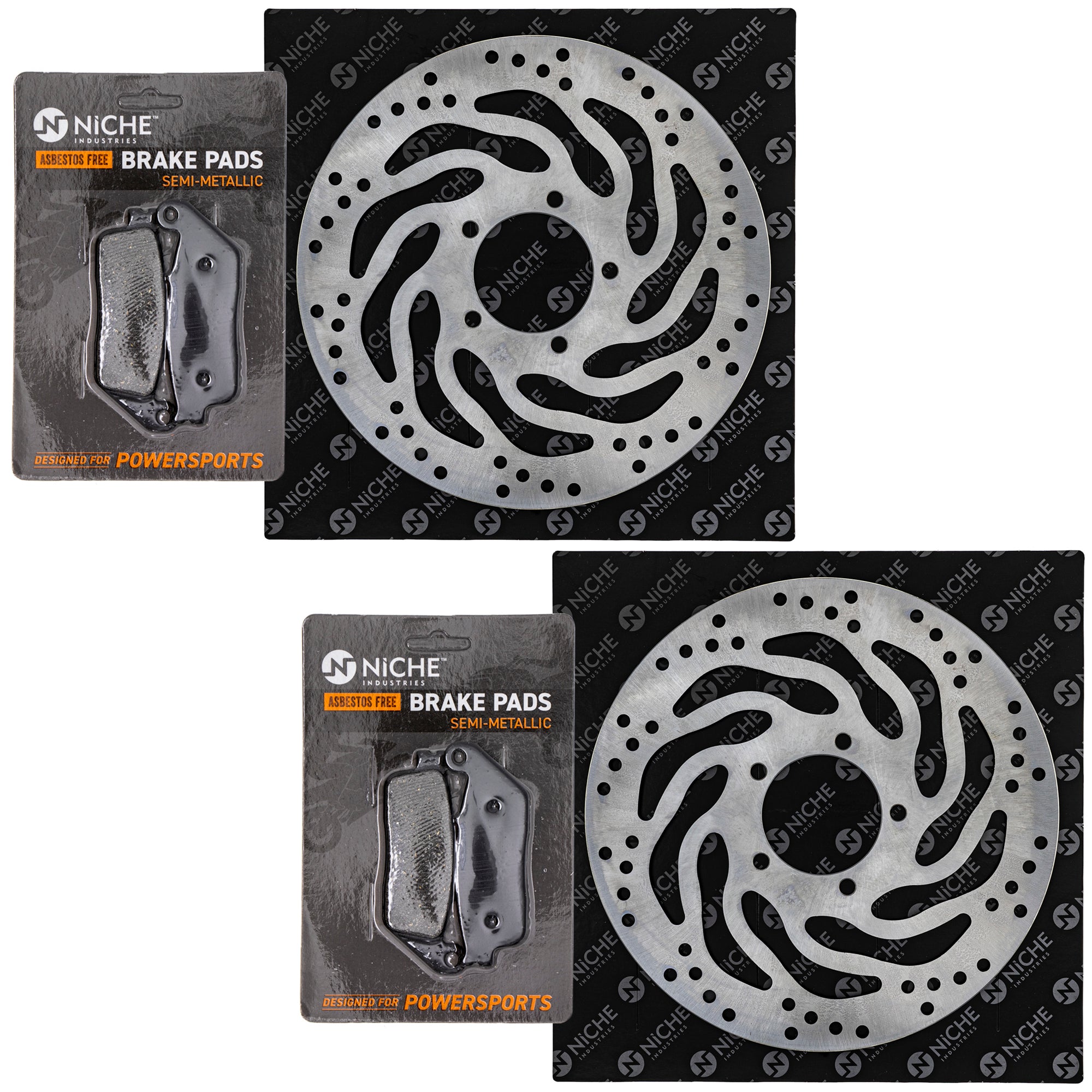 Front Brake Rotors and Pads Kit for zOTHER Honda Thruxton Bonneville 69100-10840 NICHE MK1007297