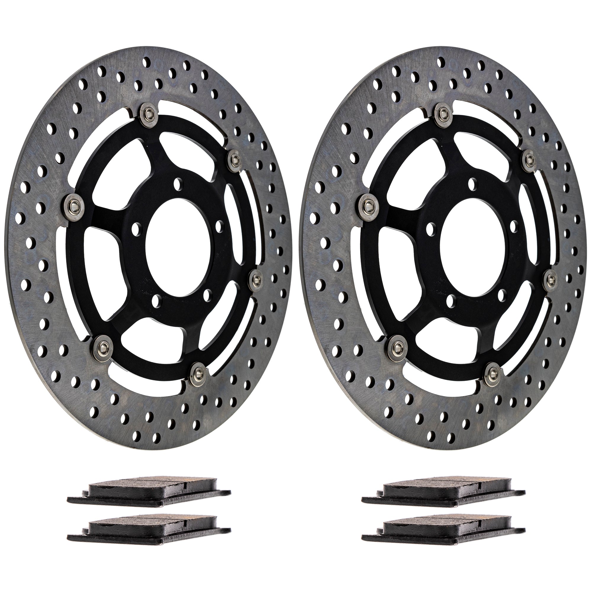 Front Brake Rotors and Pads Kit for Polaris GEM Rocket T2020393 T2020245 T2020553 T2020211 NICHE MK1007380