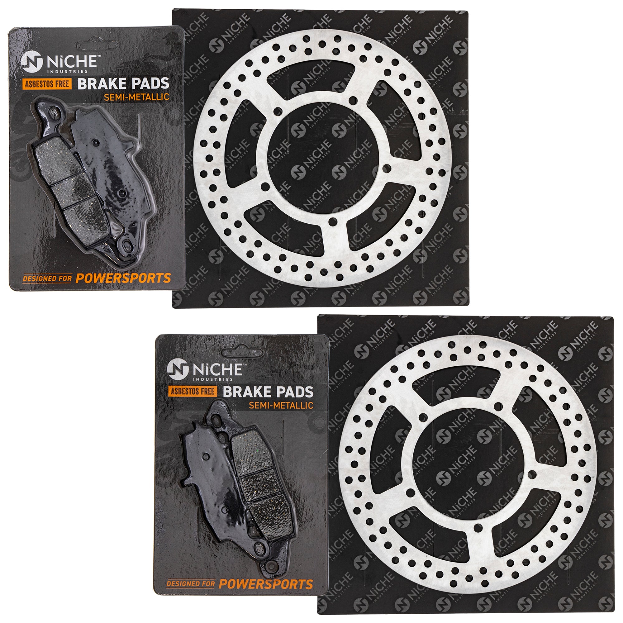 Front Brake Rotors and Pads Kit for zOTHER Yamaha Suzuki Kawasaki Honda Vulcan 43082-0062 NICHE MK1007390