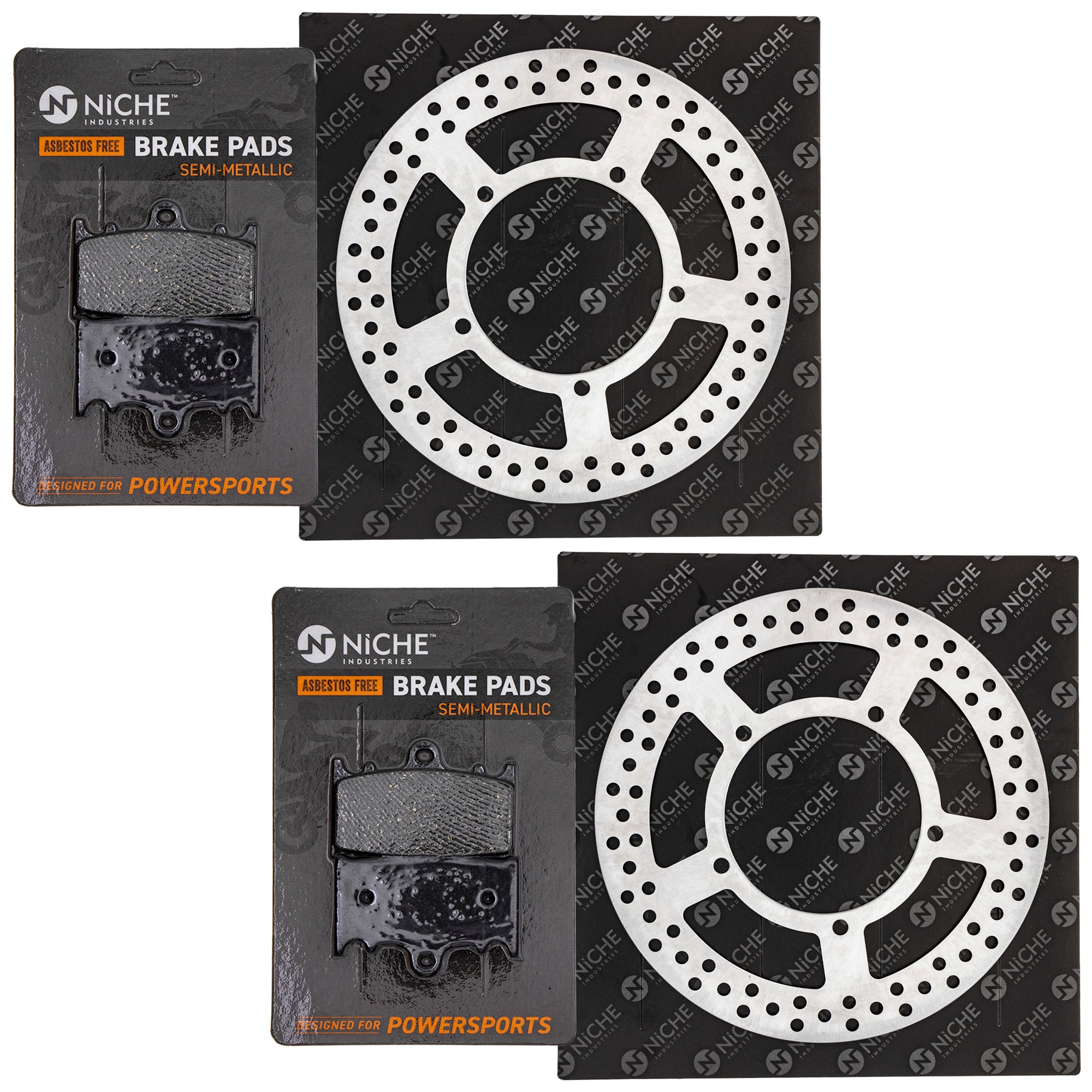 Front Brake Rotors and Pads Kit for zOTHER Suzuki Kawasaki Vulcan 43082-0016 43082-0153 NICHE MK1007391