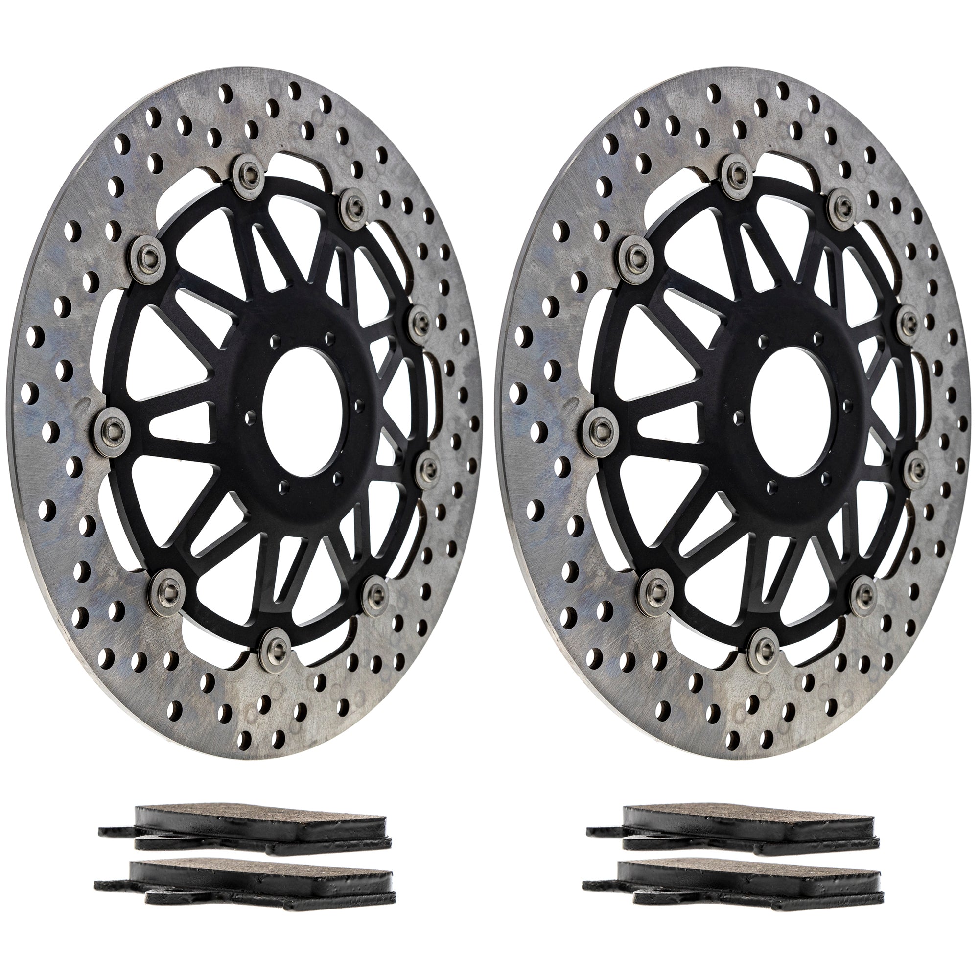 Front Brake Rotors and Pads Kit for zOTHER Kawasaki CB1000 06455-MCZ-016 06455-MCZ-006 NICHE MK1007401