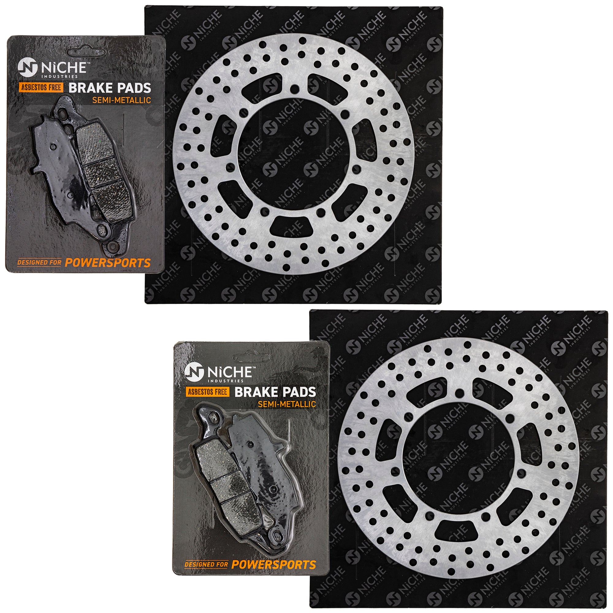 Front Brake Rotors and Pads Kit for zOTHER Yamaha Suzuki Kawasaki BRP Can-Am Ski-Doo NICHE MK1007450