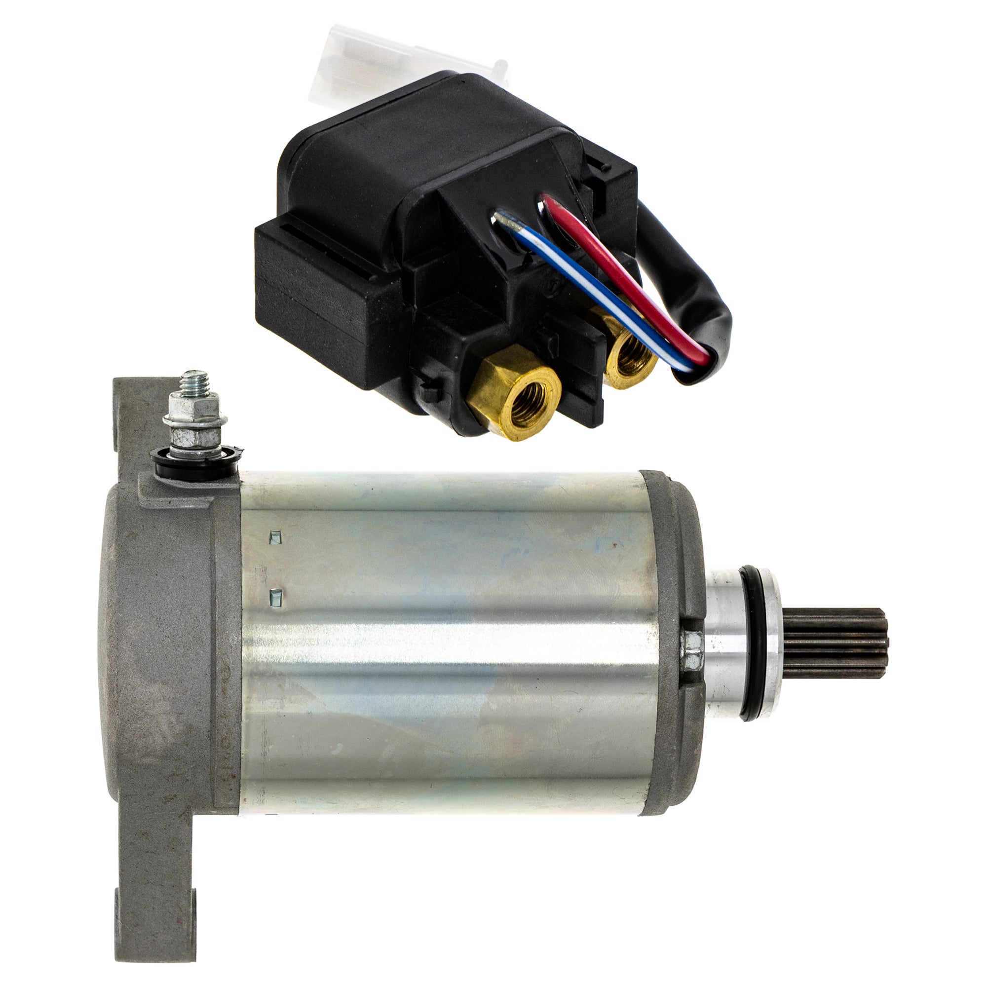 Starter Motor & Solenoid Kit for zOTHER Yamaha Kodiak Big 1UY-81800-51-00 1UY-81890-00-00 NICHE MK1007524