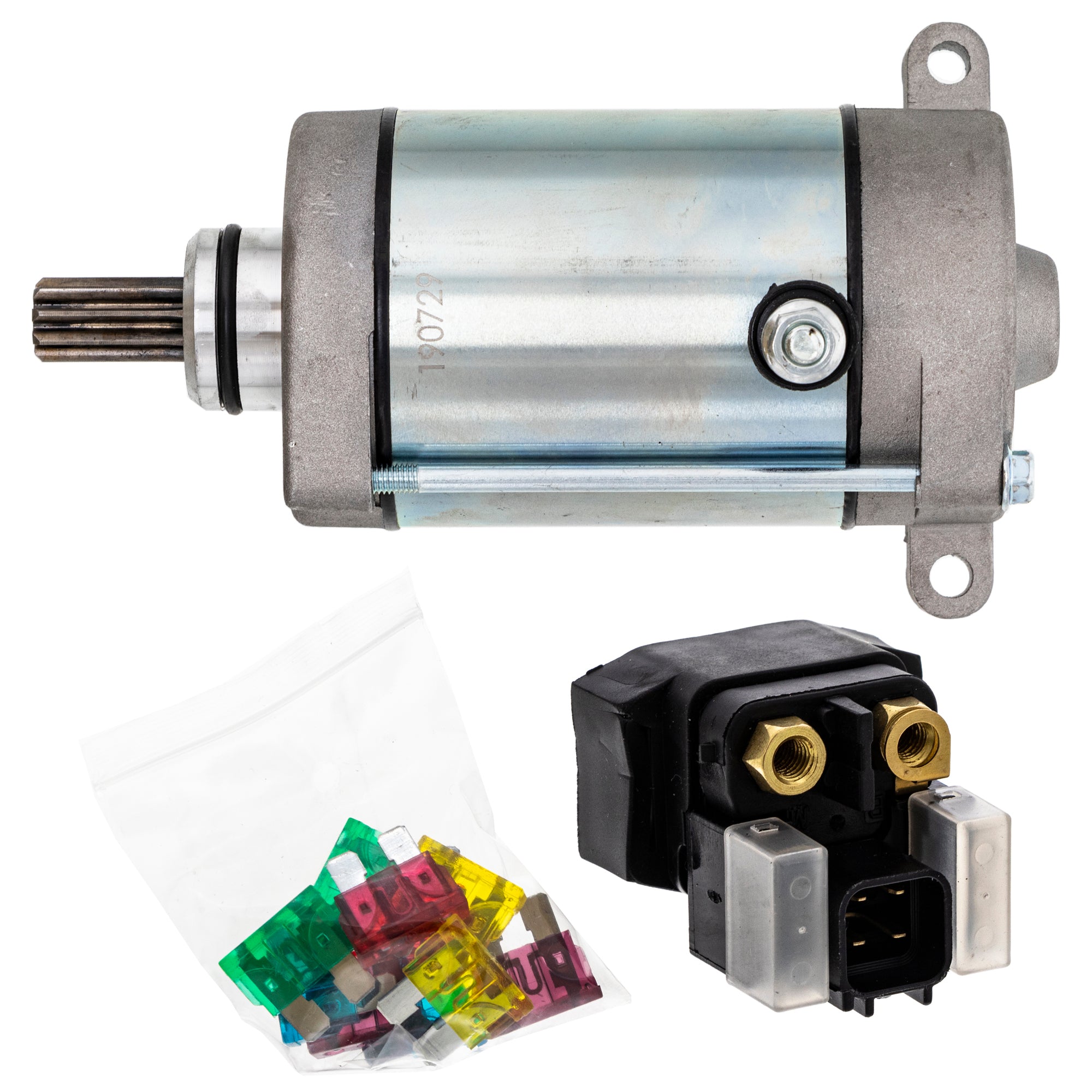 Starter Motor & Solenoid Kit for zOTHER Yamaha Rhino Kodiak 5KM-81890-00-00 NICHE MK1007534